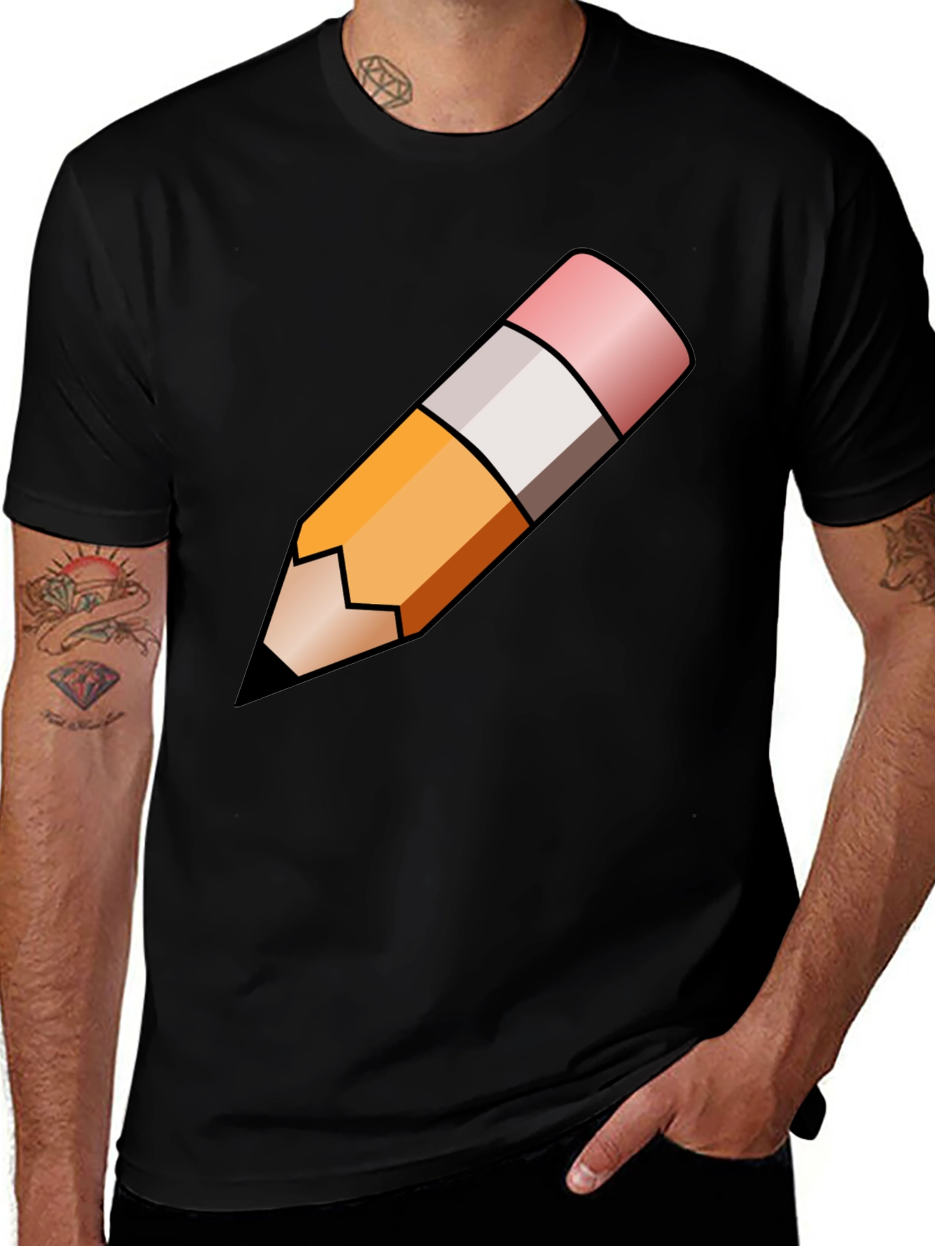 Pencil Graphic Tee - Artist Writer Student Fashion