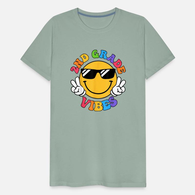 Second Grade Vibes Cute Groovy Students Kids Back