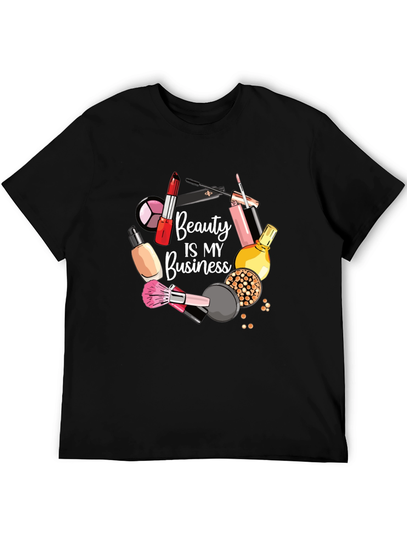 Beauty Is My Business Black Graphic T-Shirt
