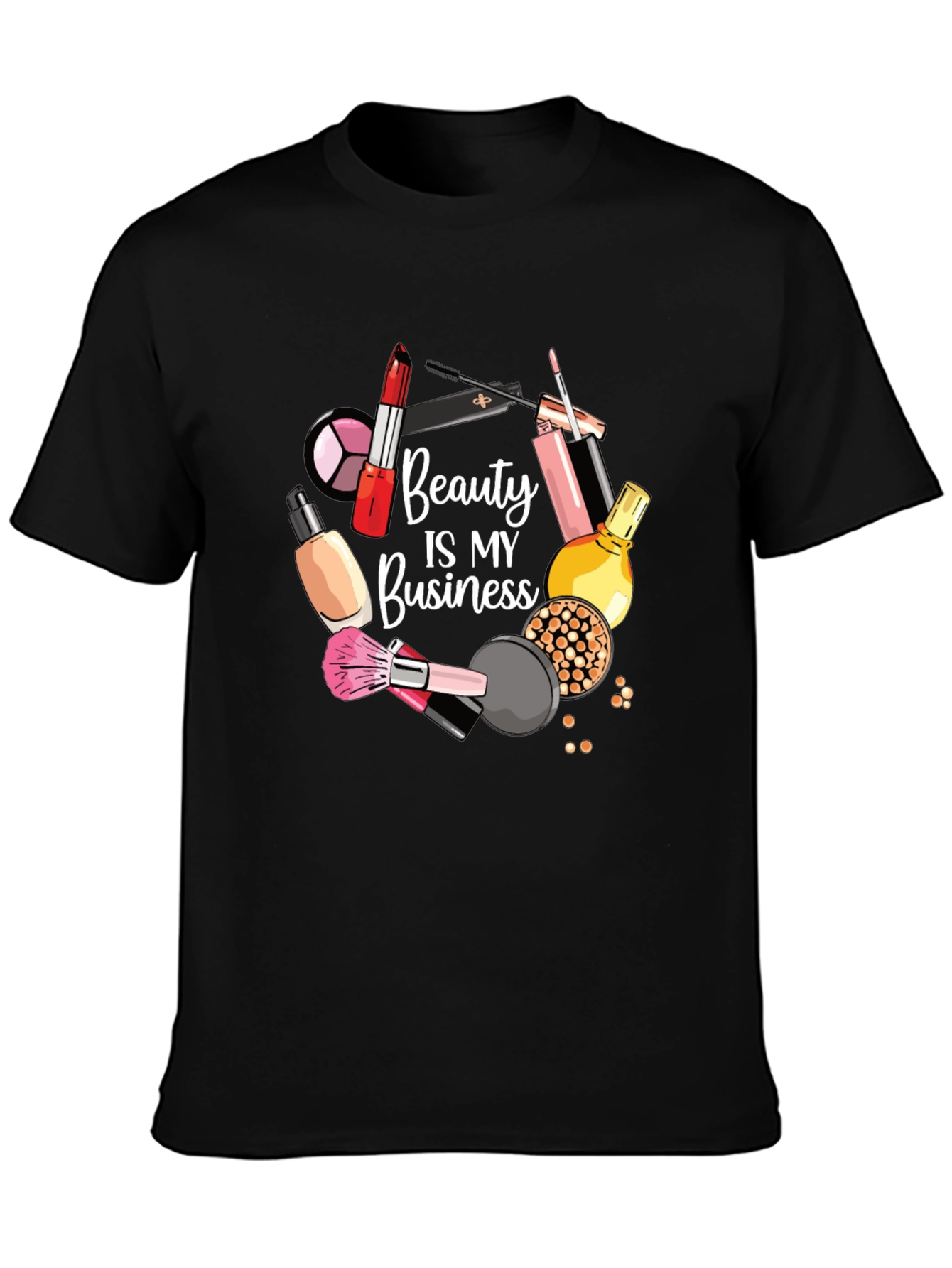 Beauty Is My Business Black Graphic T-Shirt