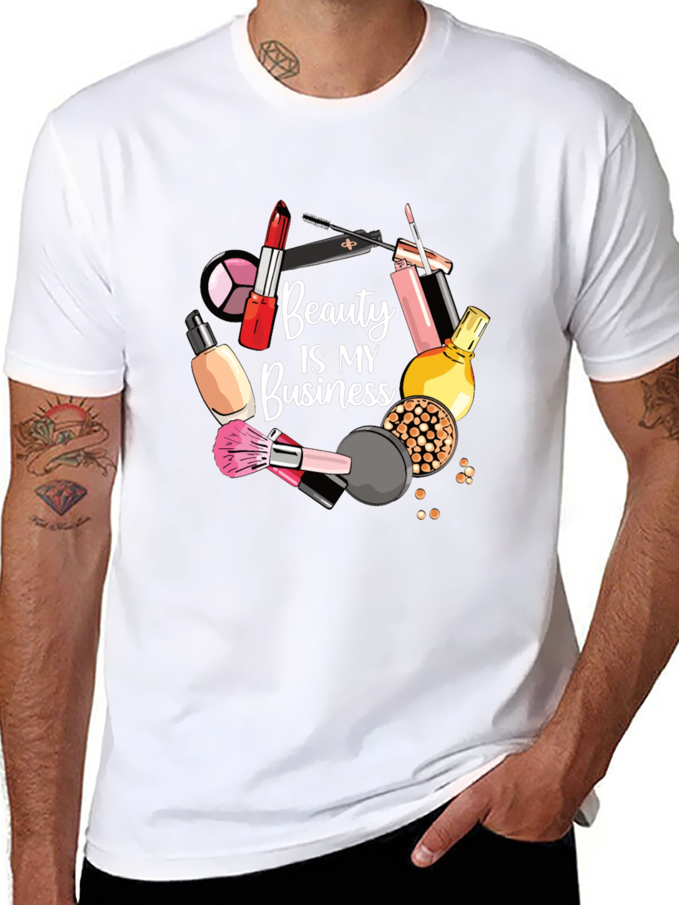 Beauty Is My Business Black Graphic T-Shirt