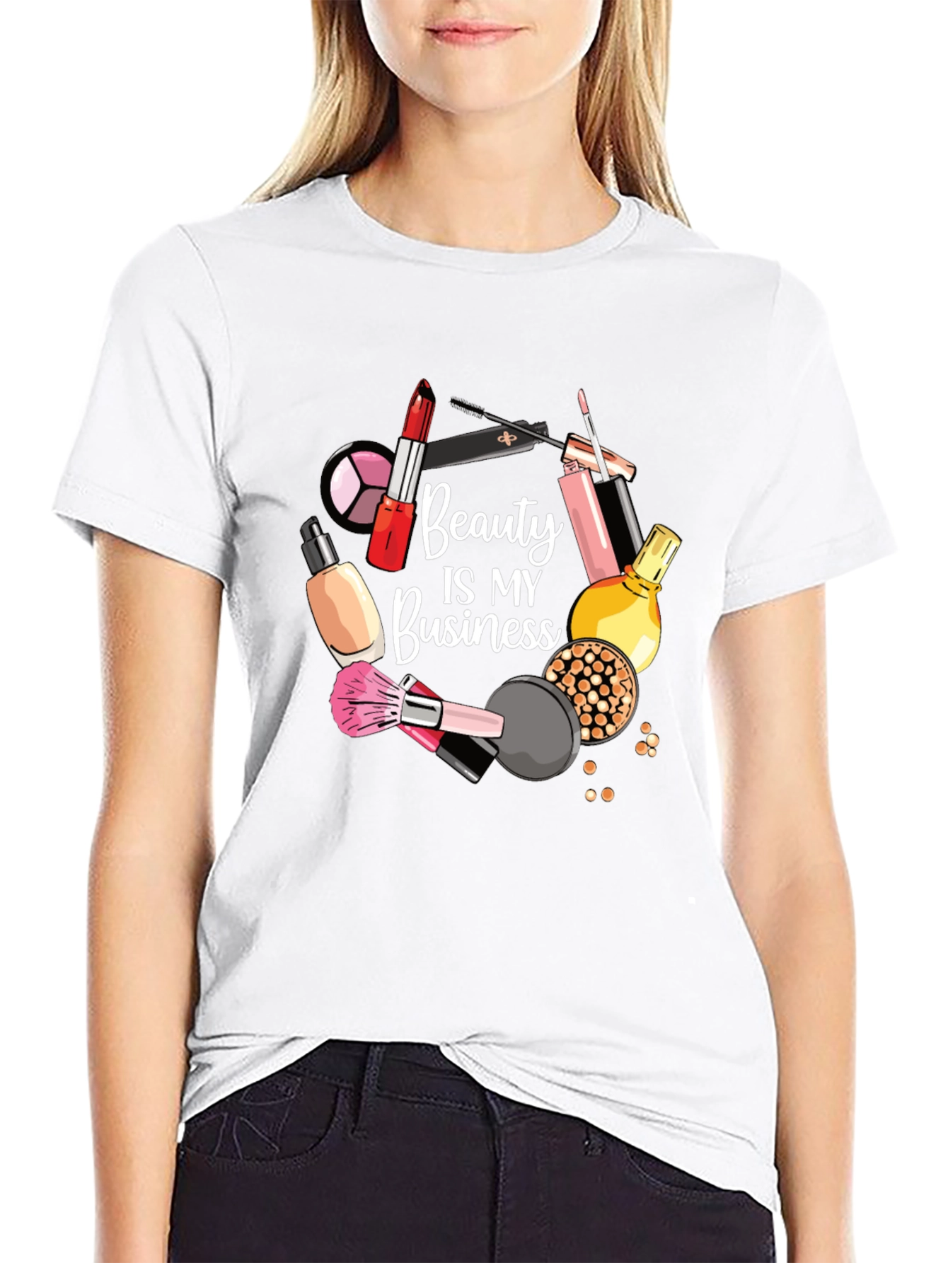 Beauty Is My Business Black Graphic T-Shirt