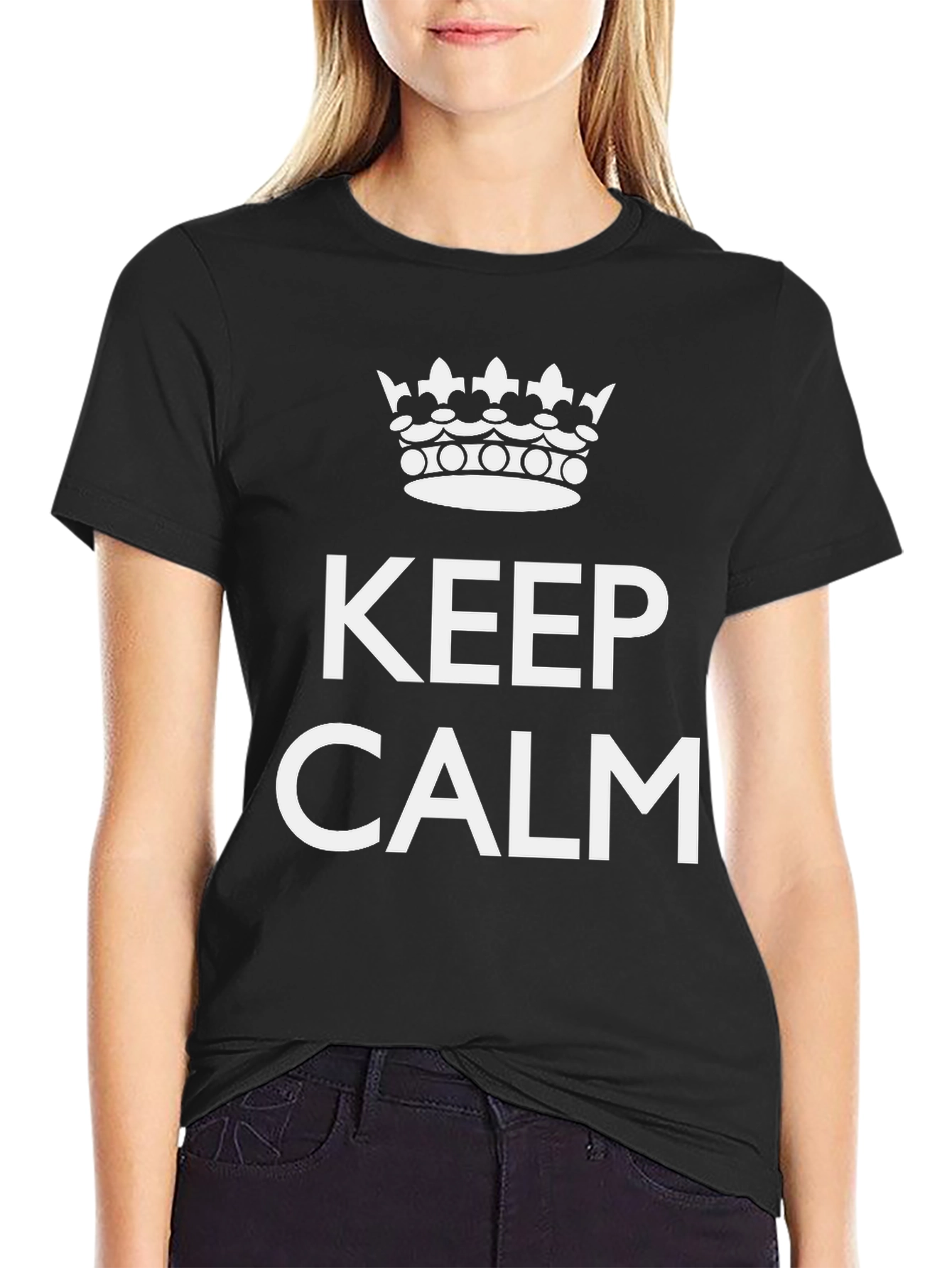 Keep Calm Crown T-Shirt - Stylish & Comfortable