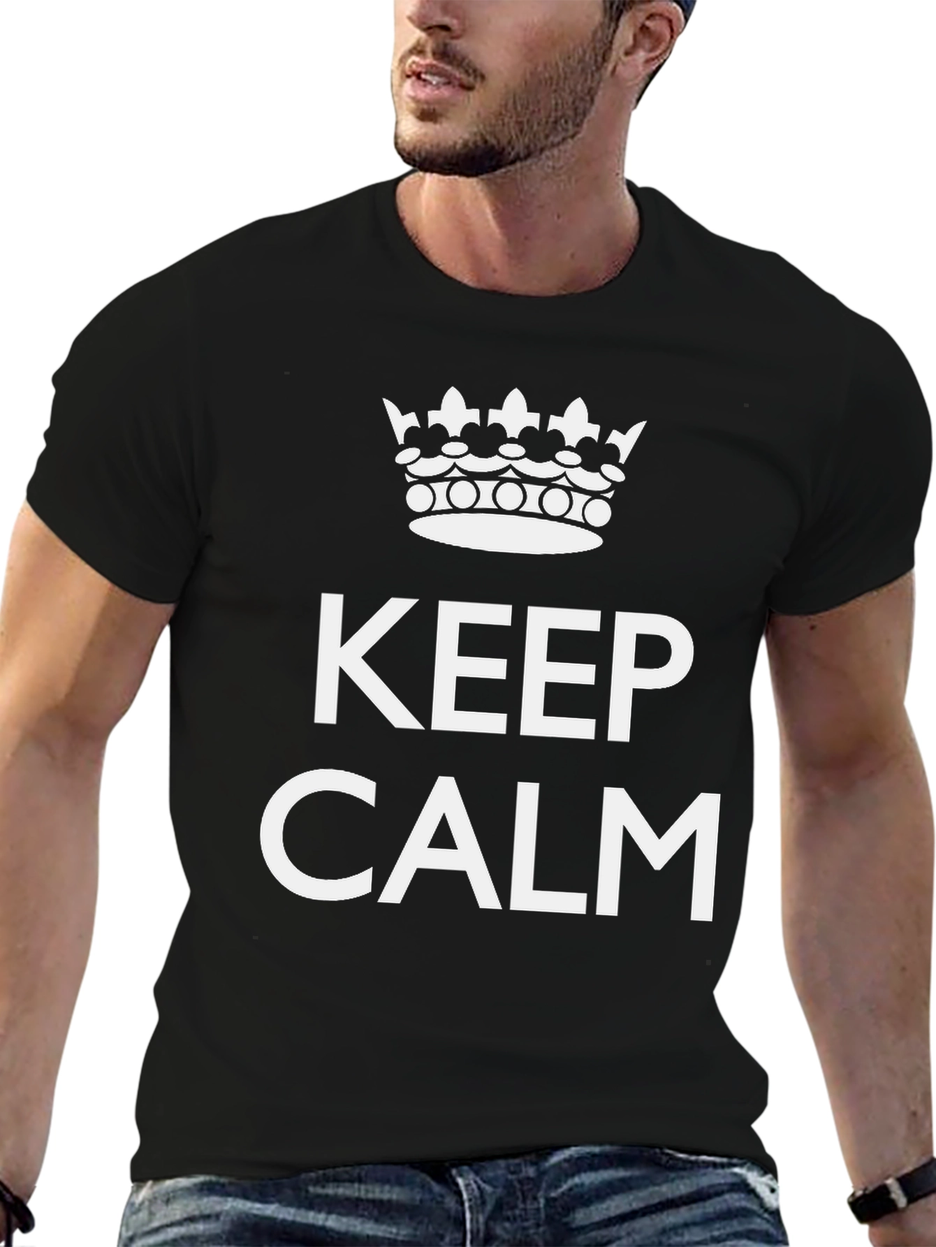 Keep Calm Crown T-Shirt - Stylish & Comfortable