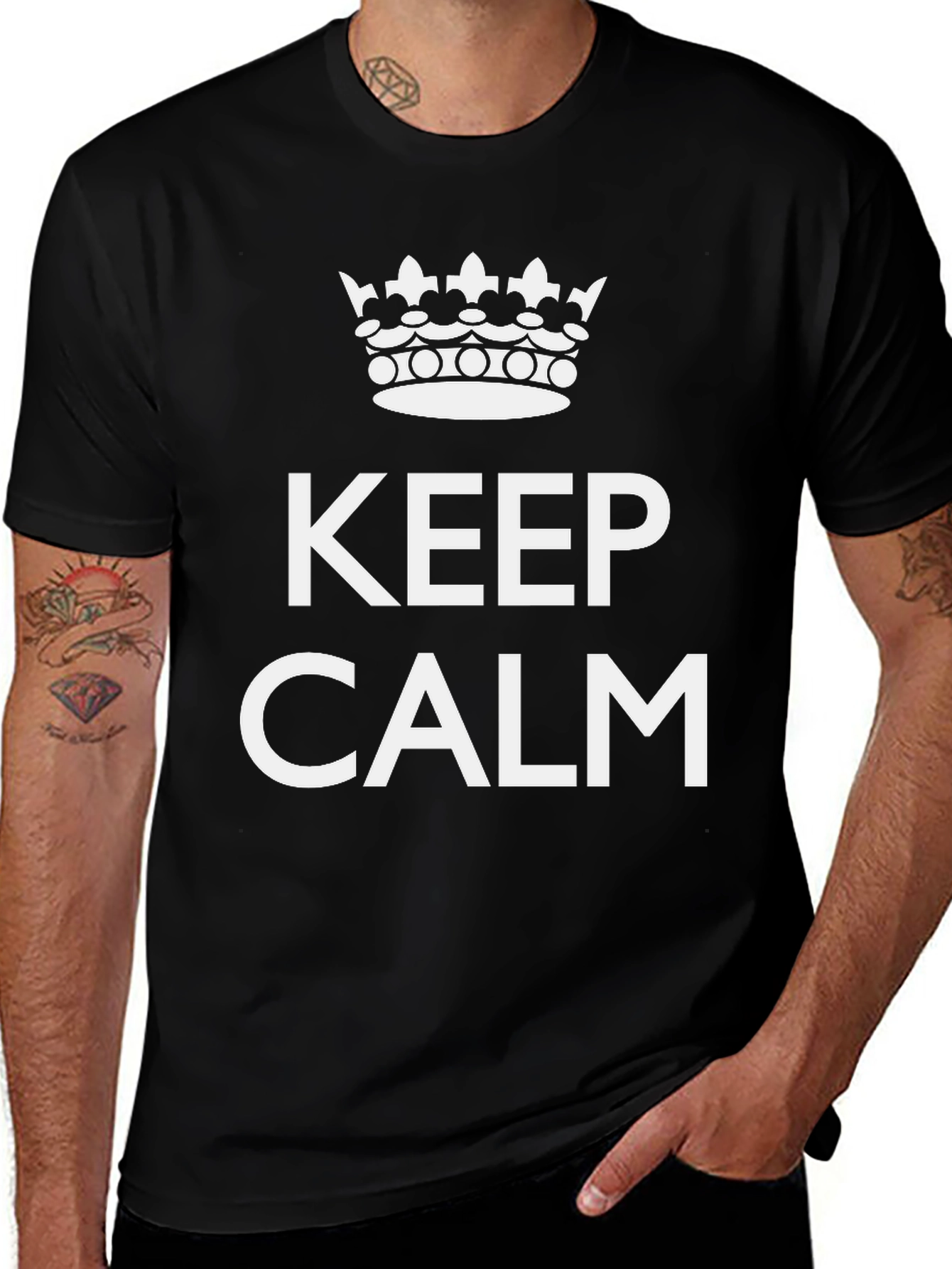 Keep Calm Crown T-Shirt - Stylish & Comfortable