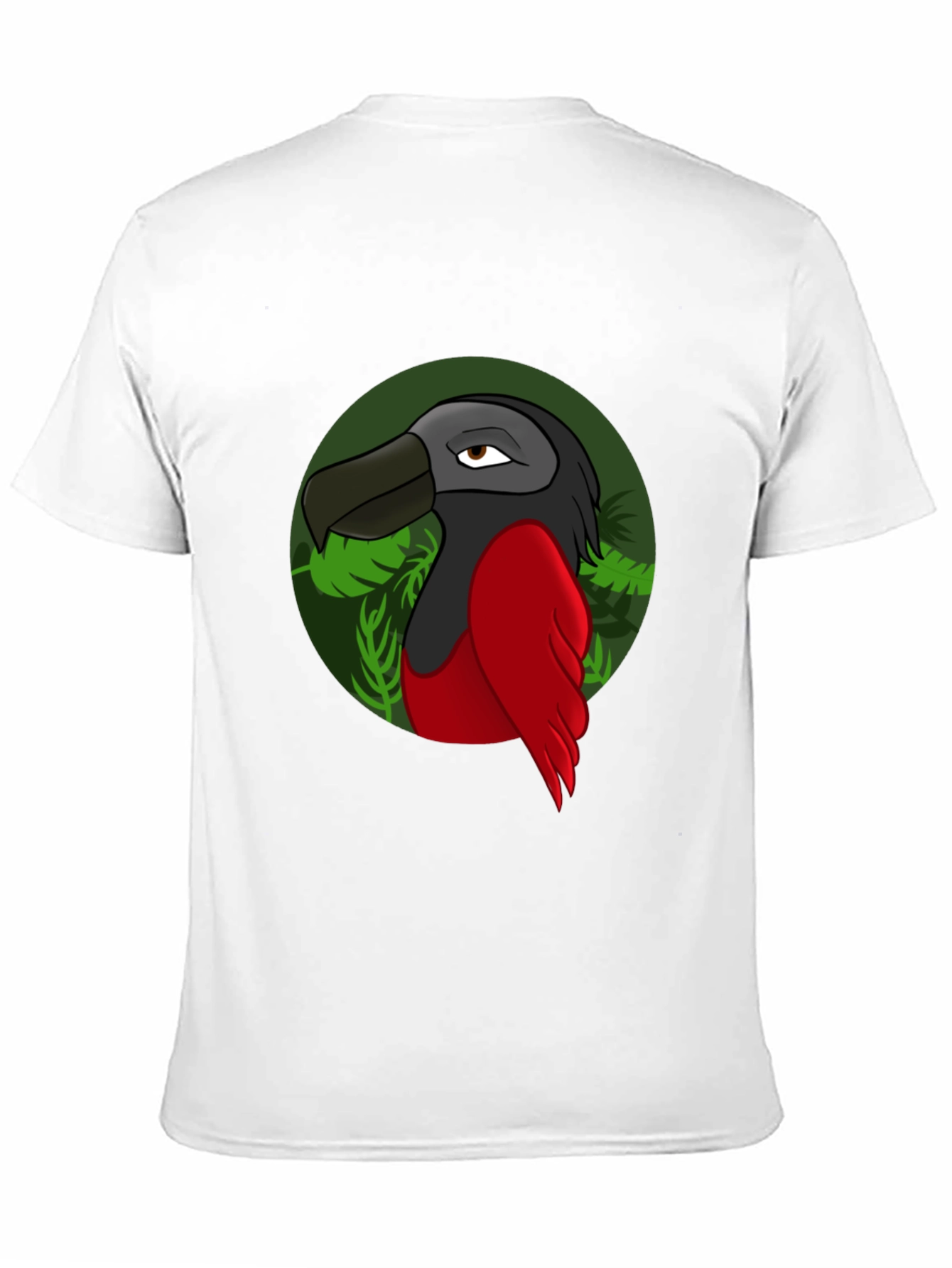 Cartoon Bird Graphic T-Shirt - Black