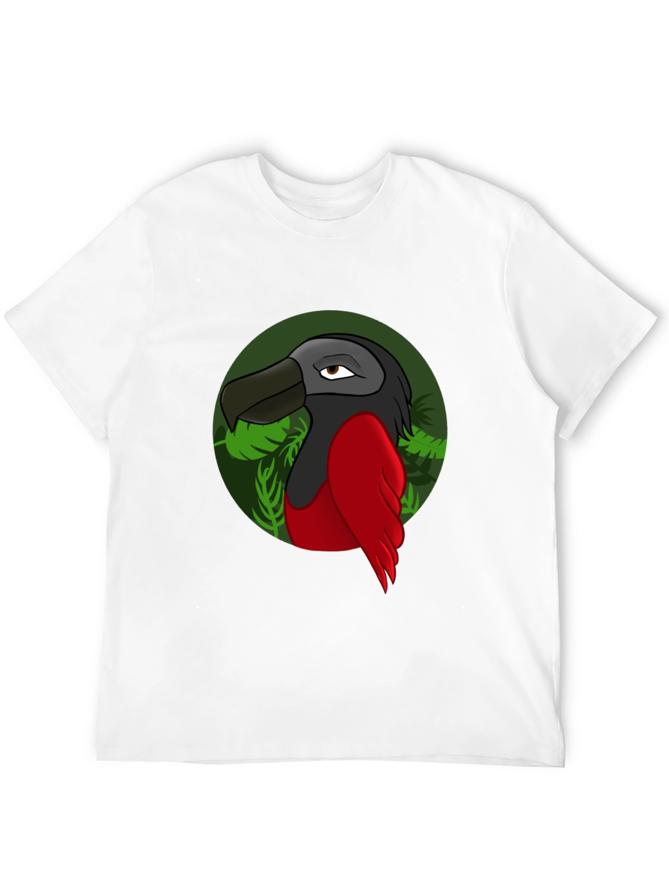 Cartoon Bird Graphic T-Shirt - Black