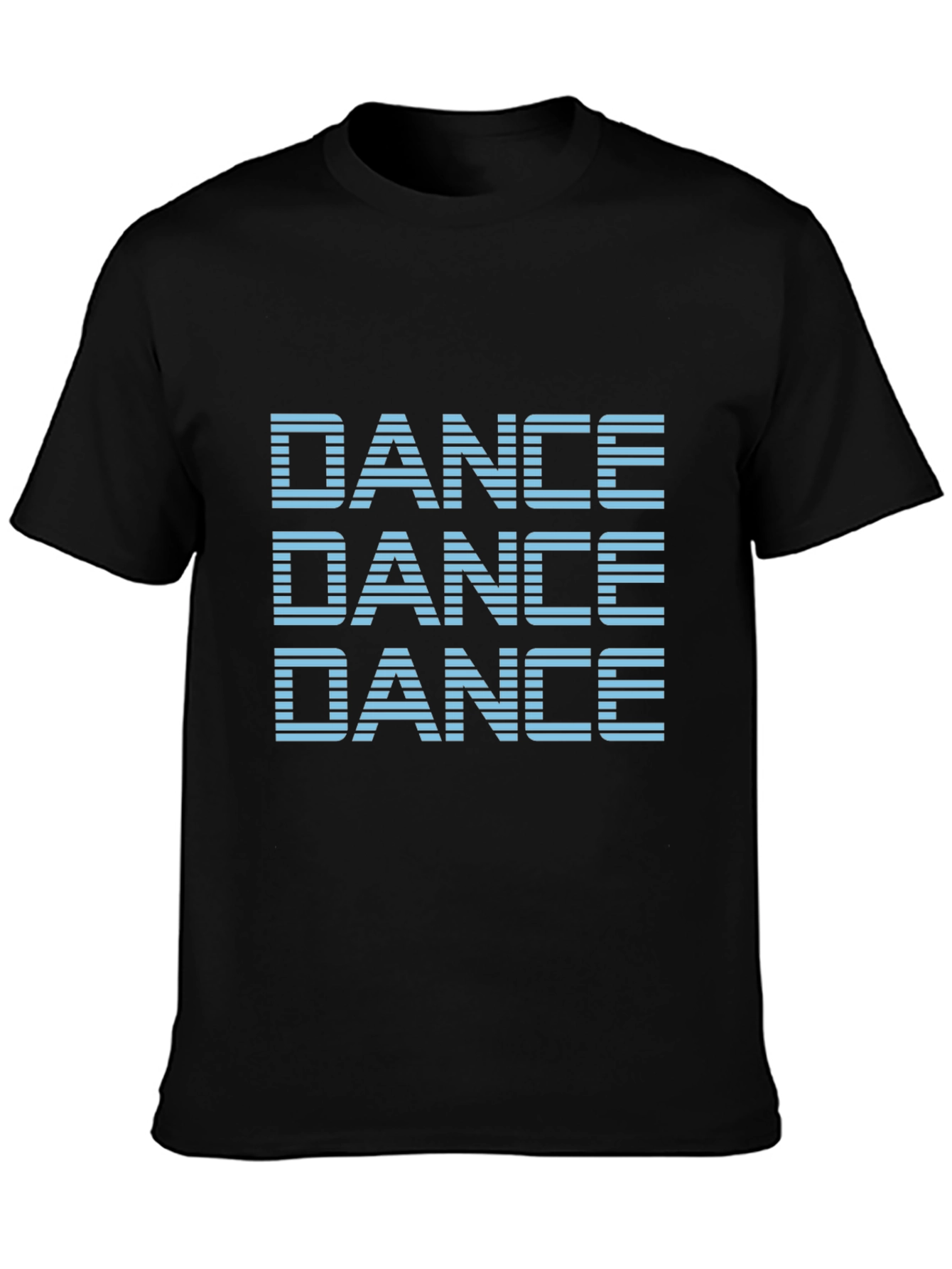 Dance Graphic Tee - Black Cotton Crew Neck T-Shirt