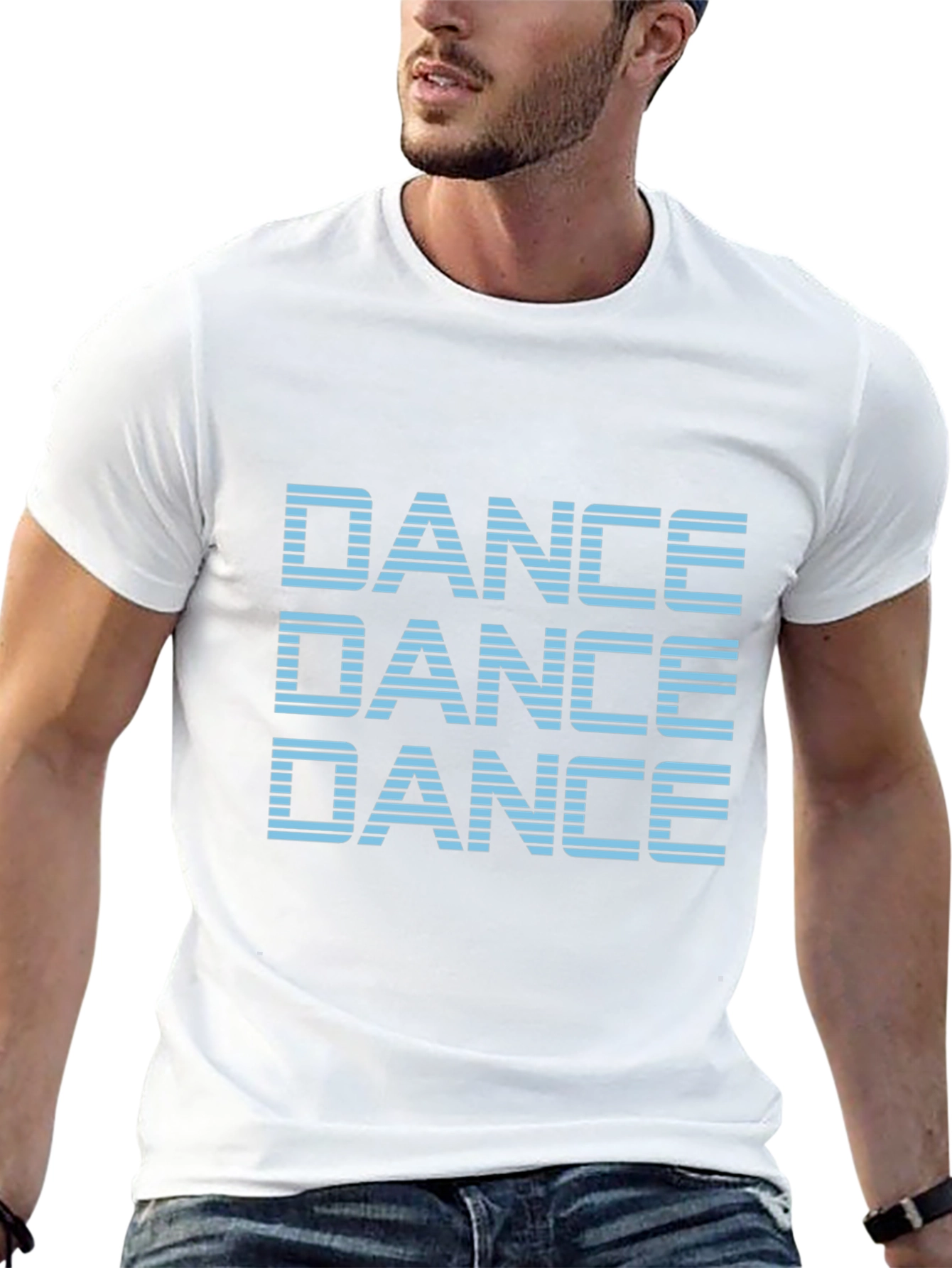 Dance Graphic Tee - Black Cotton Crew Neck T-Shirt