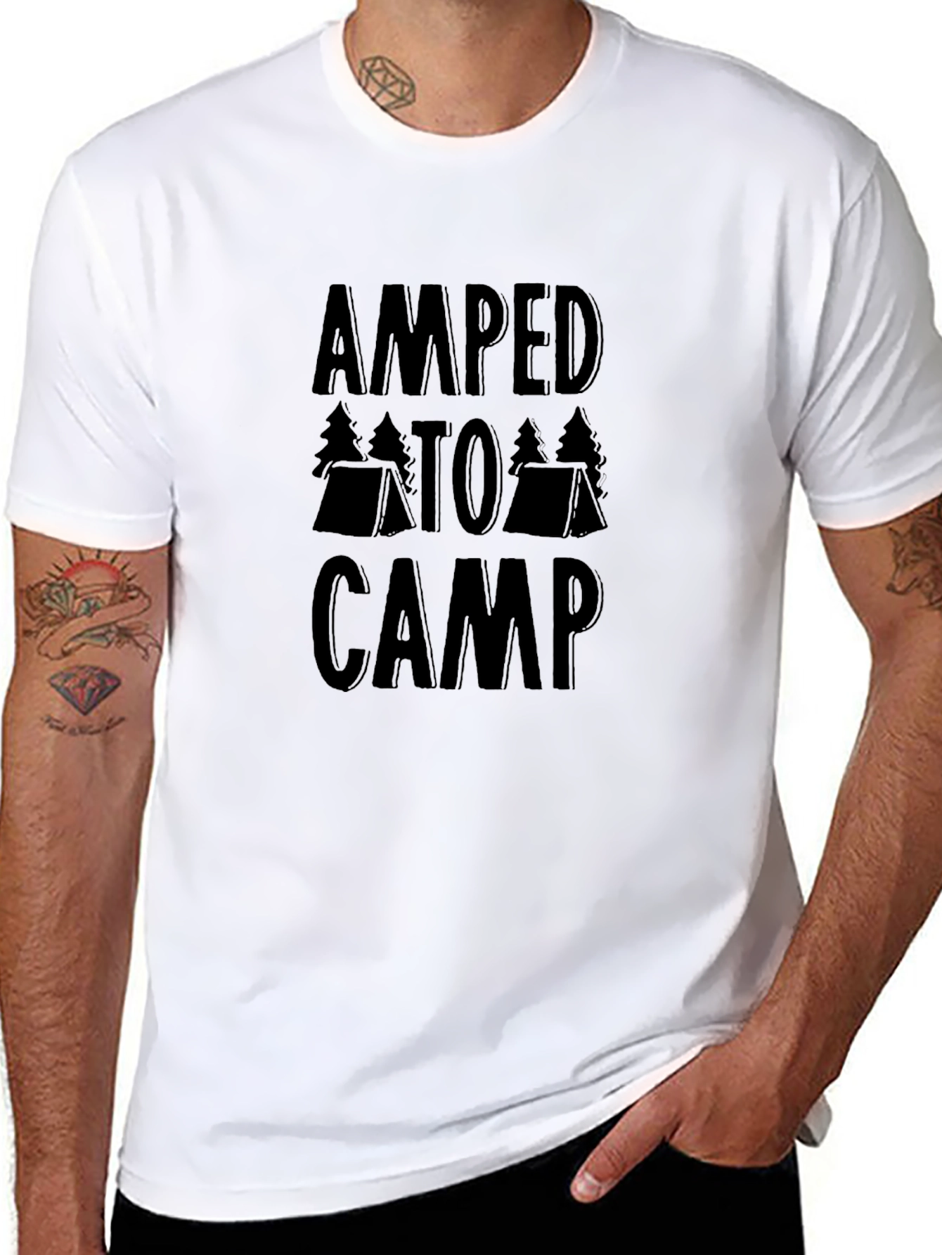 Amped to Camp Graphic Tee - Black
