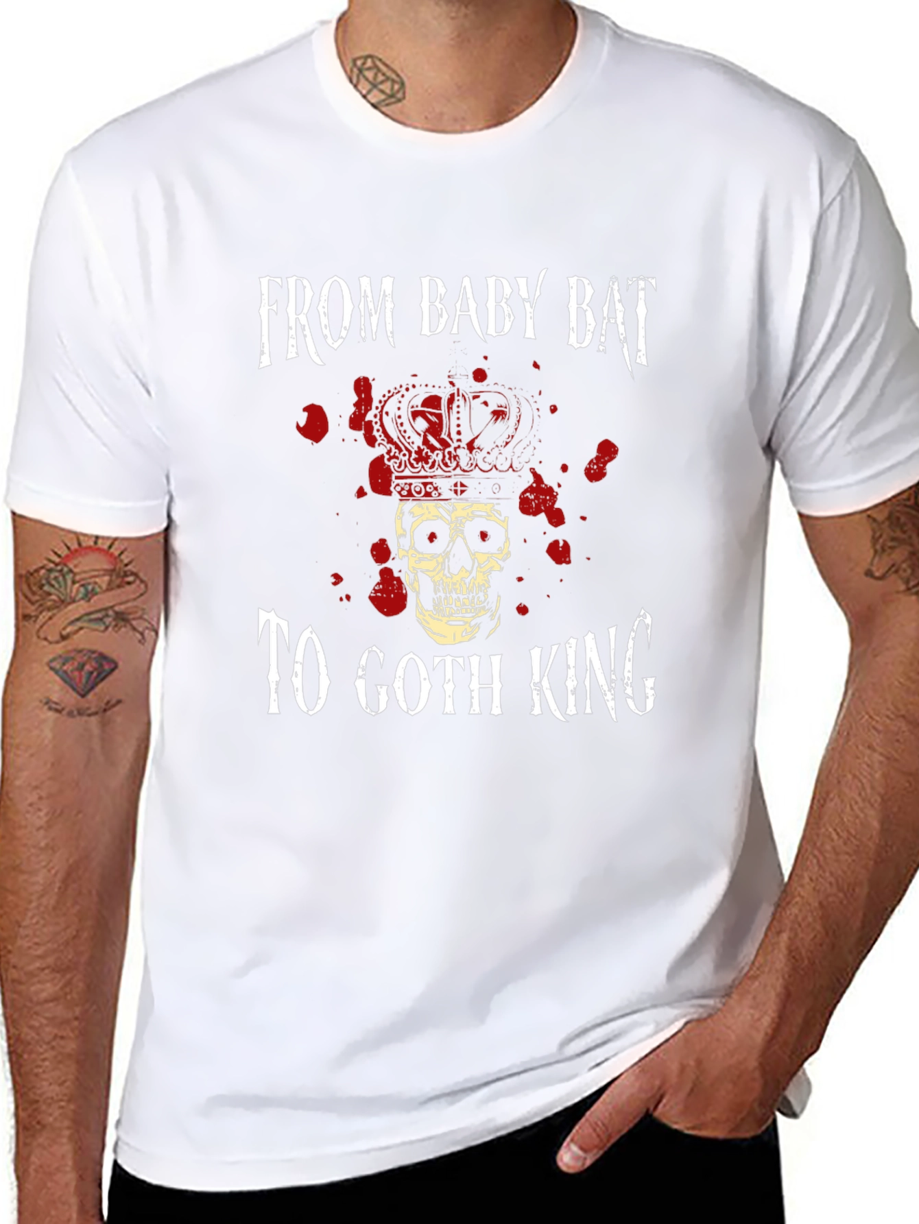 Goth King Graphic Tee - Baby Bat T-Shirt