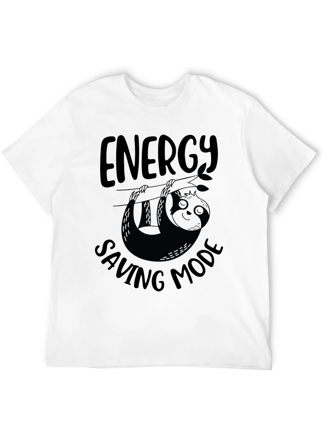 Energy Saving Mode Sloth Graphic T-Shirt