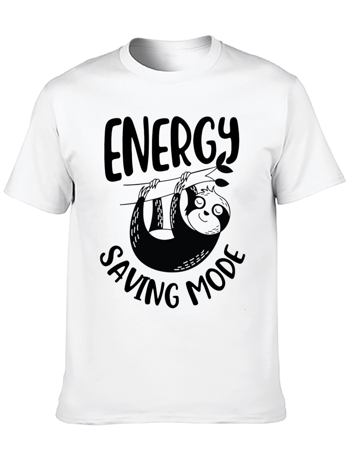 Energy Saving Mode Sloth Graphic T-Shirt
