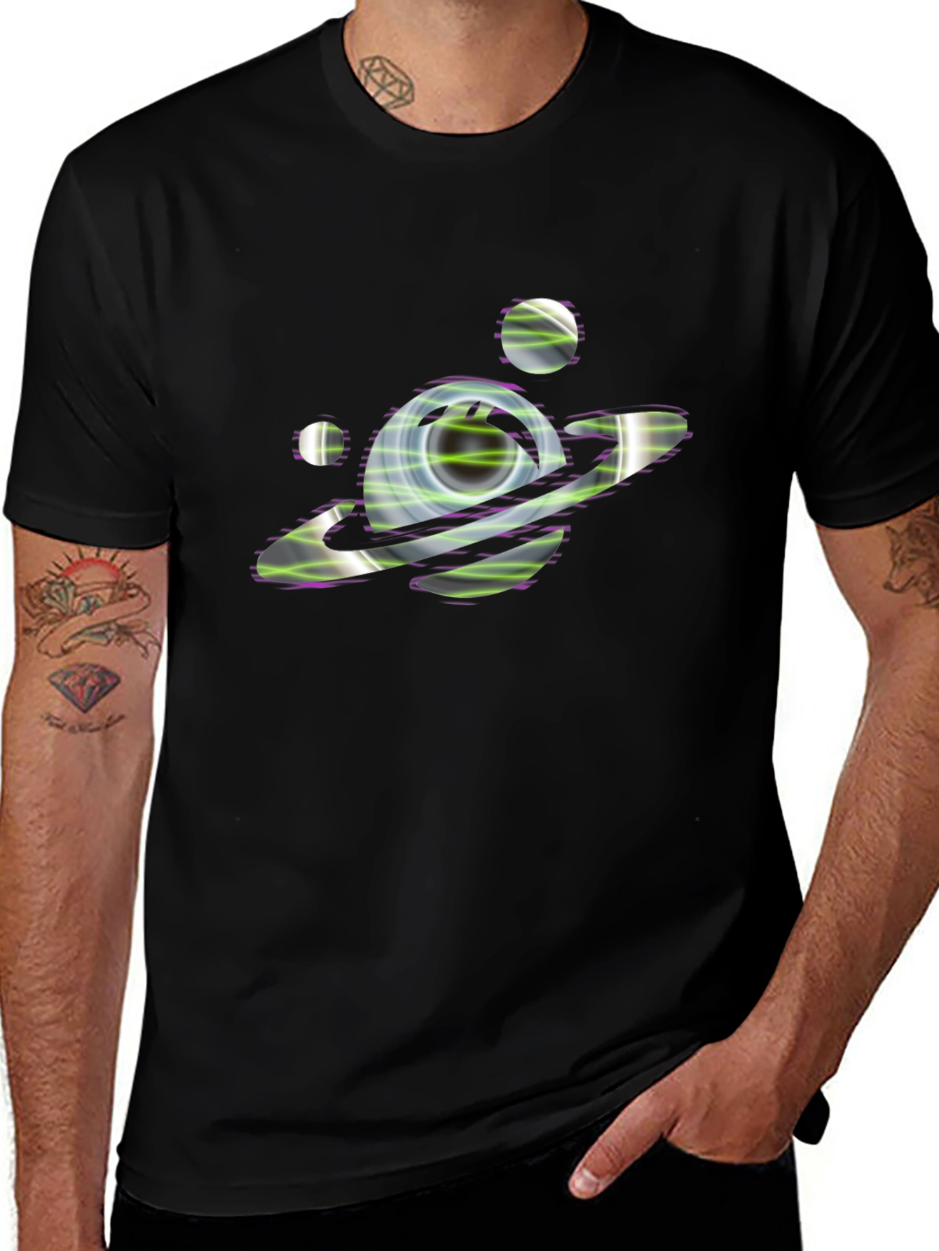 Planet Graphic Black T-Shirt