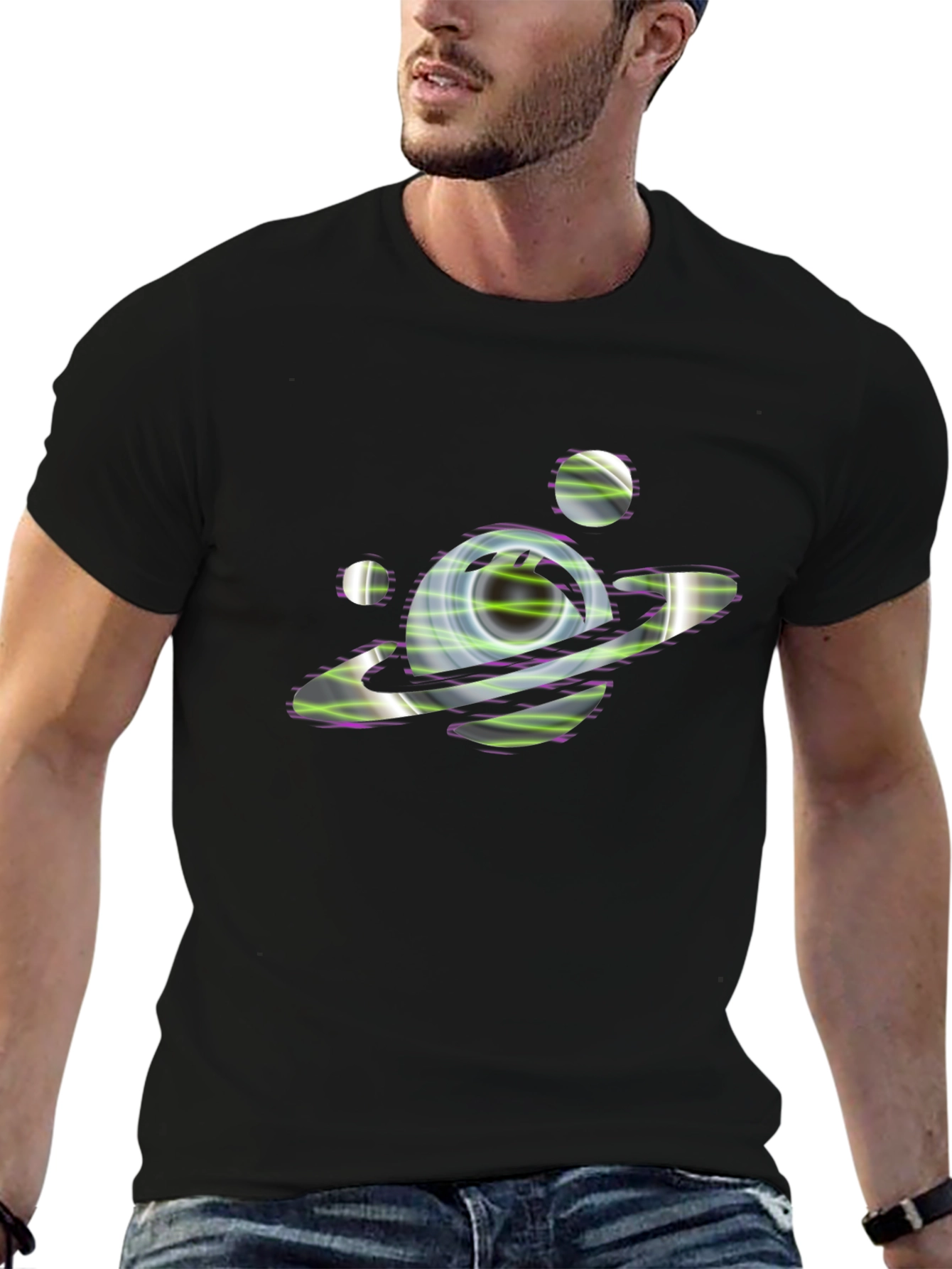 Planet Graphic Black T-Shirt