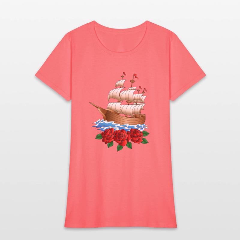 Ship and Roses