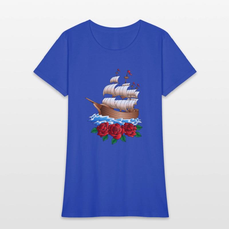 Ship and Roses