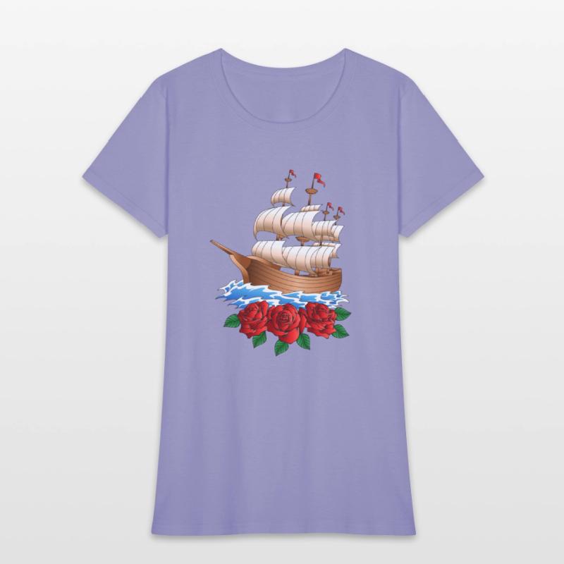 Ship and Roses