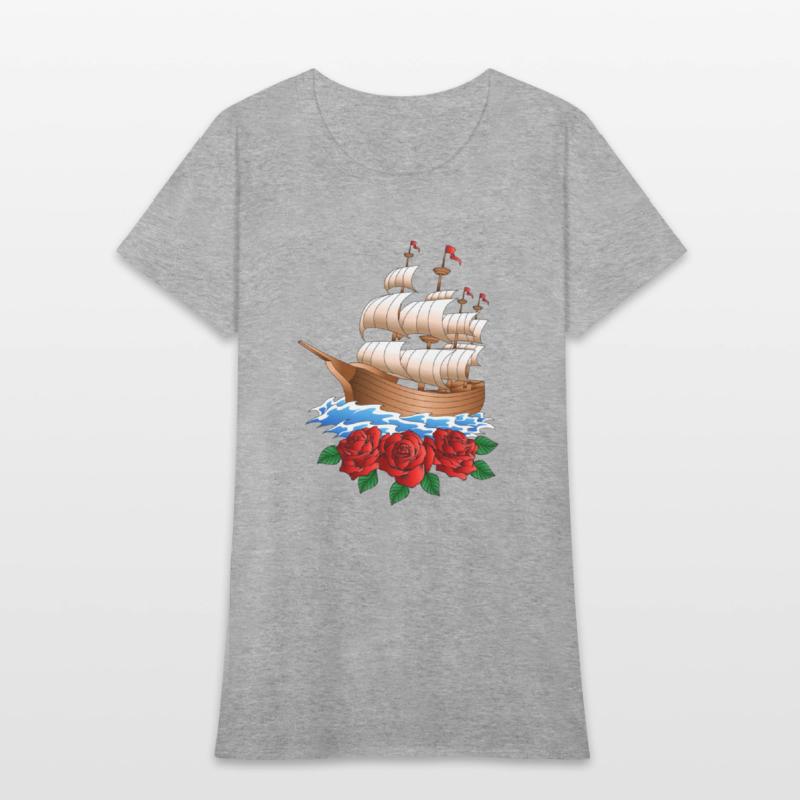 Ship and Roses