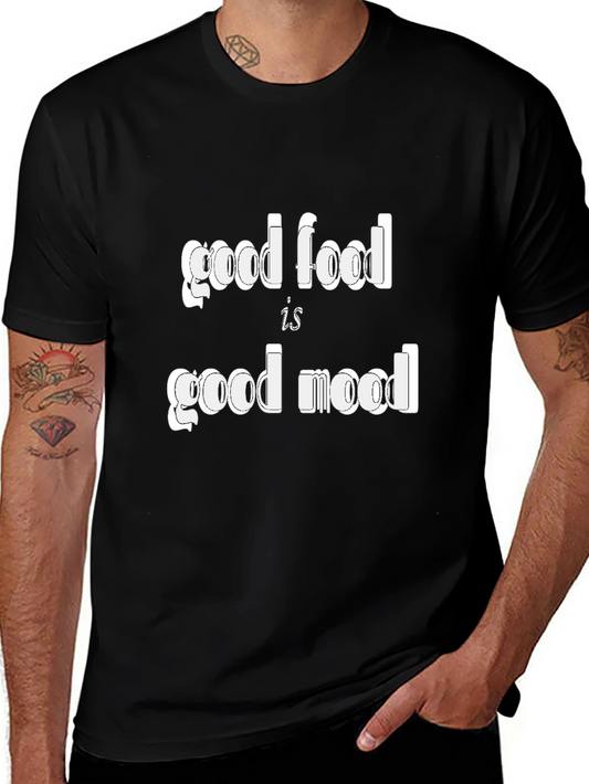 Good Food Good Mood Black Graphic Tee