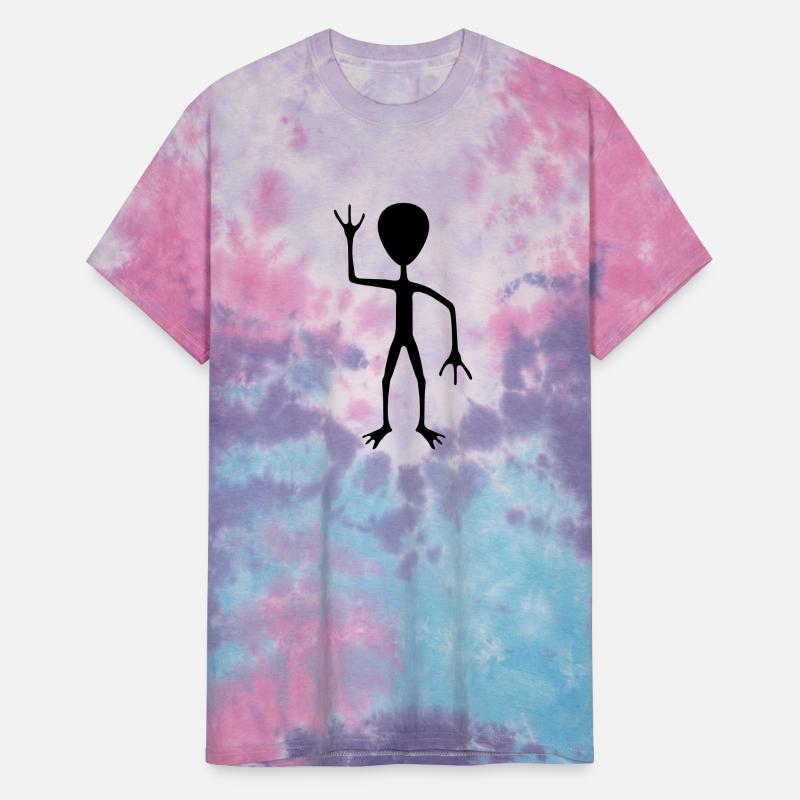 Silhouette alien visitor greeting