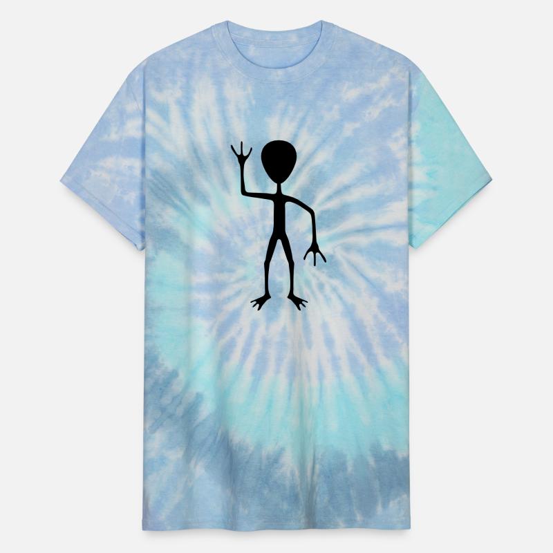 Silhouette alien visitor greeting