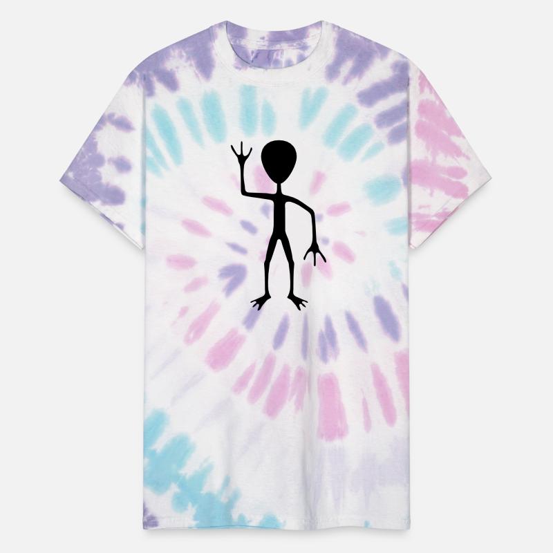 Silhouette alien visitor greeting