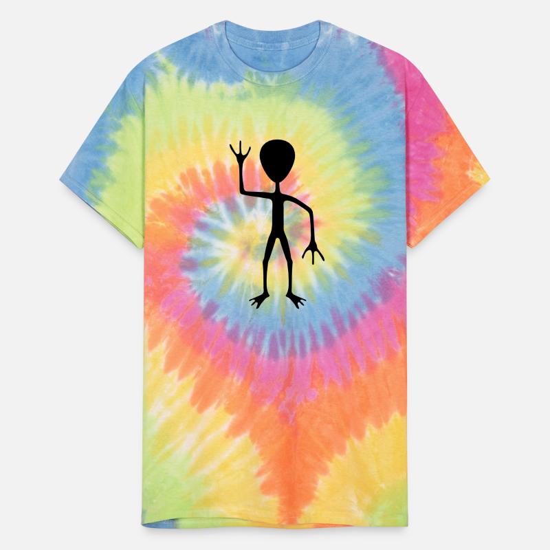 Silhouette alien visitor greeting