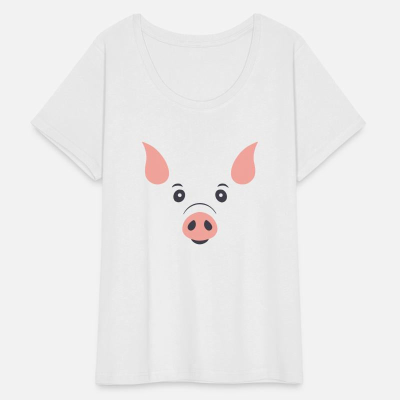 Simple Pig Head Vector Design