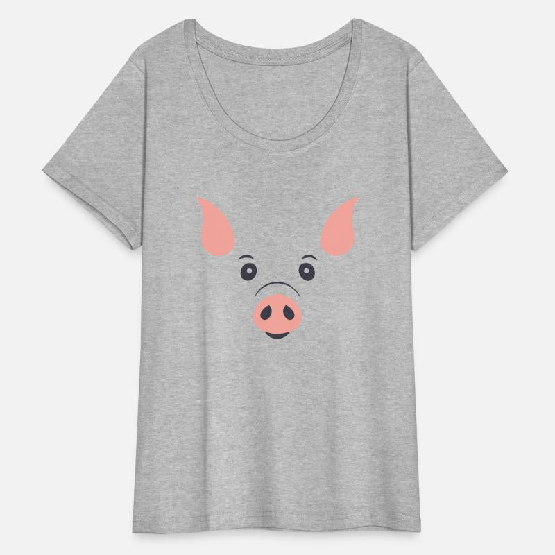 Simple Pig Head Vector Design