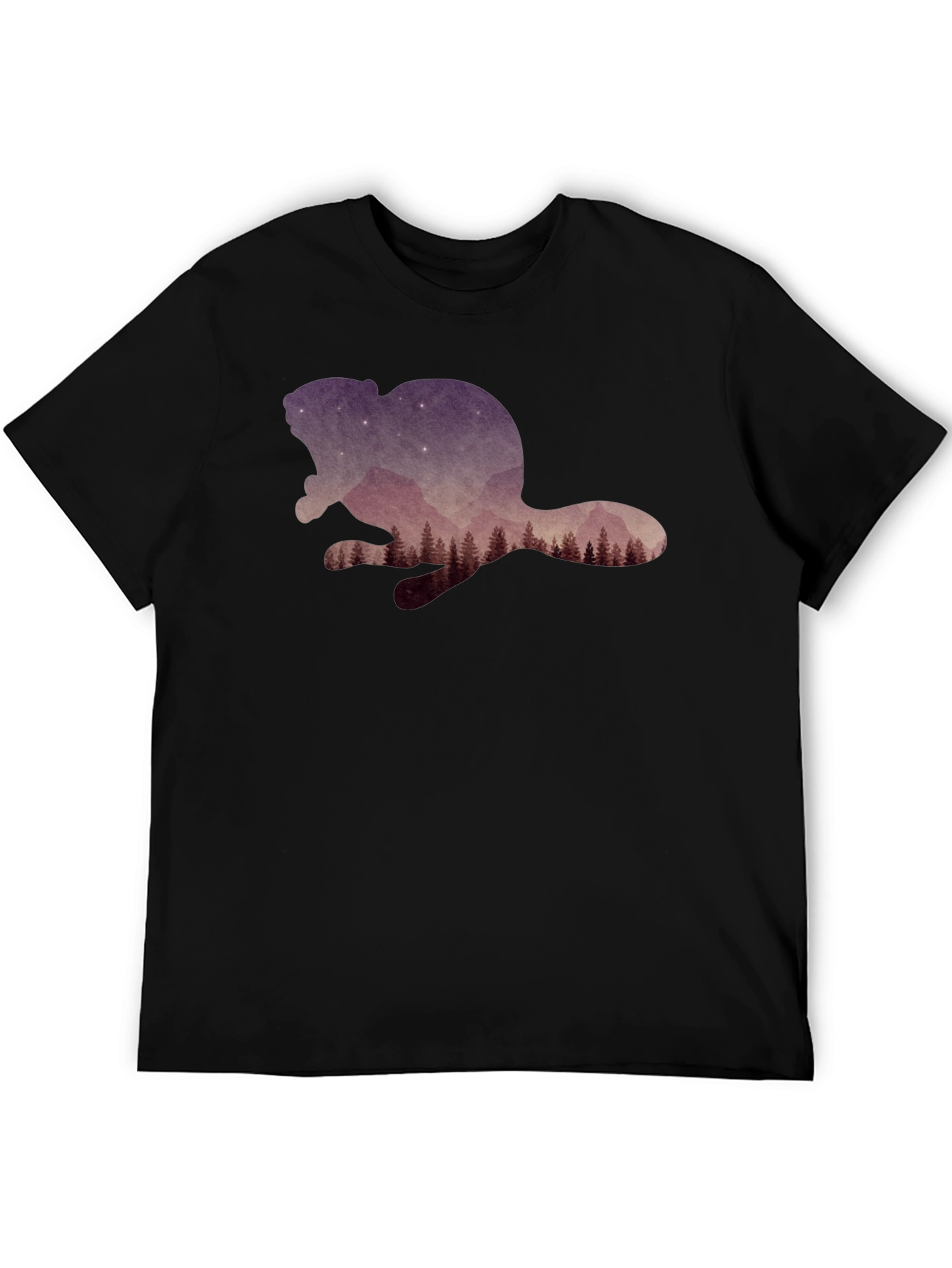 Beaver Silhouette Graphic T-Shirt