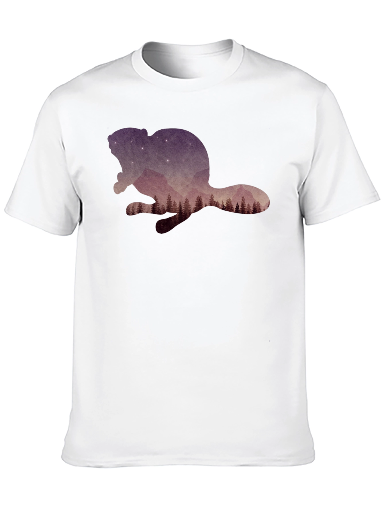 Beaver Silhouette Graphic T-Shirt