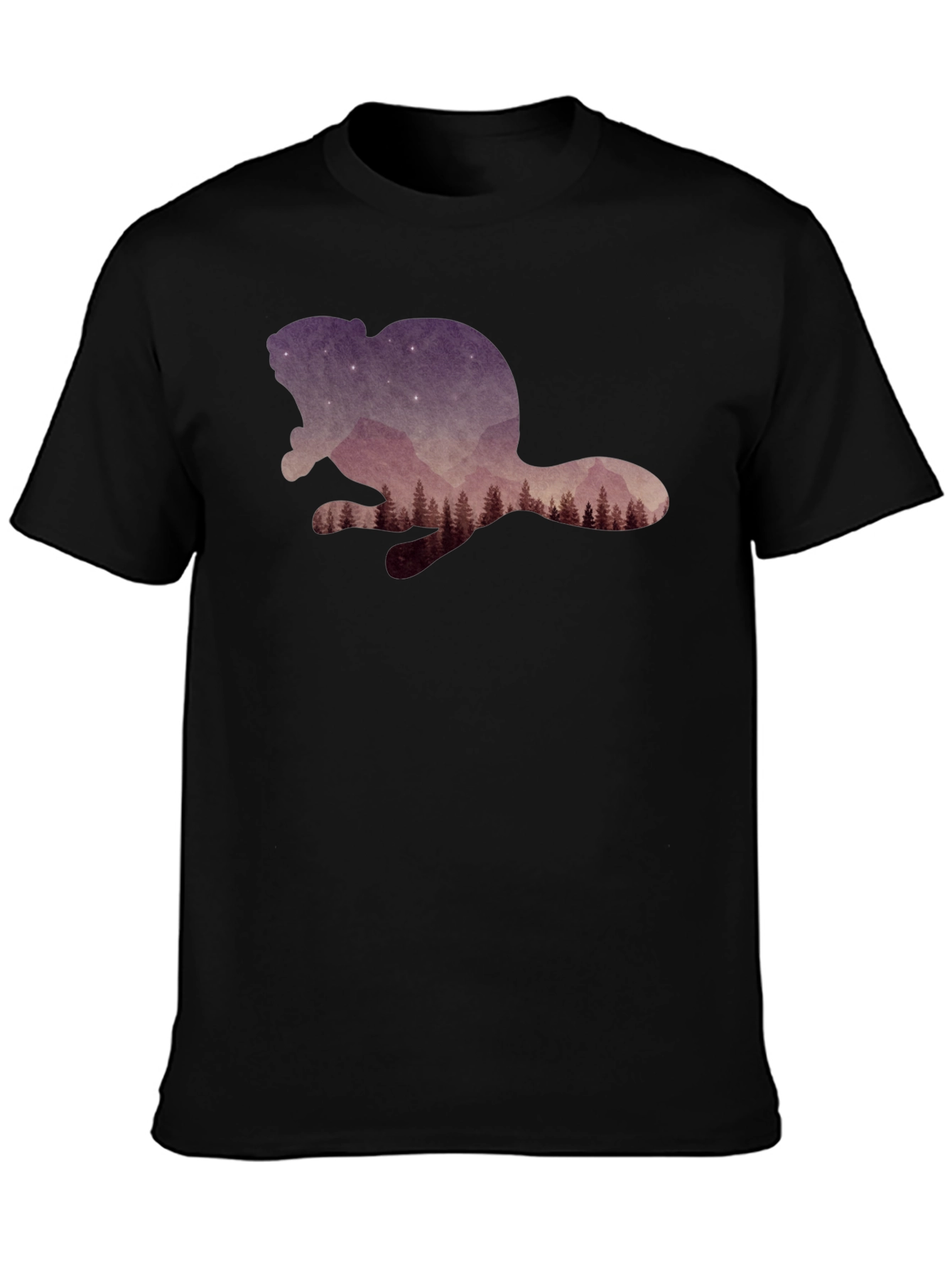 Beaver Silhouette Graphic T-Shirt