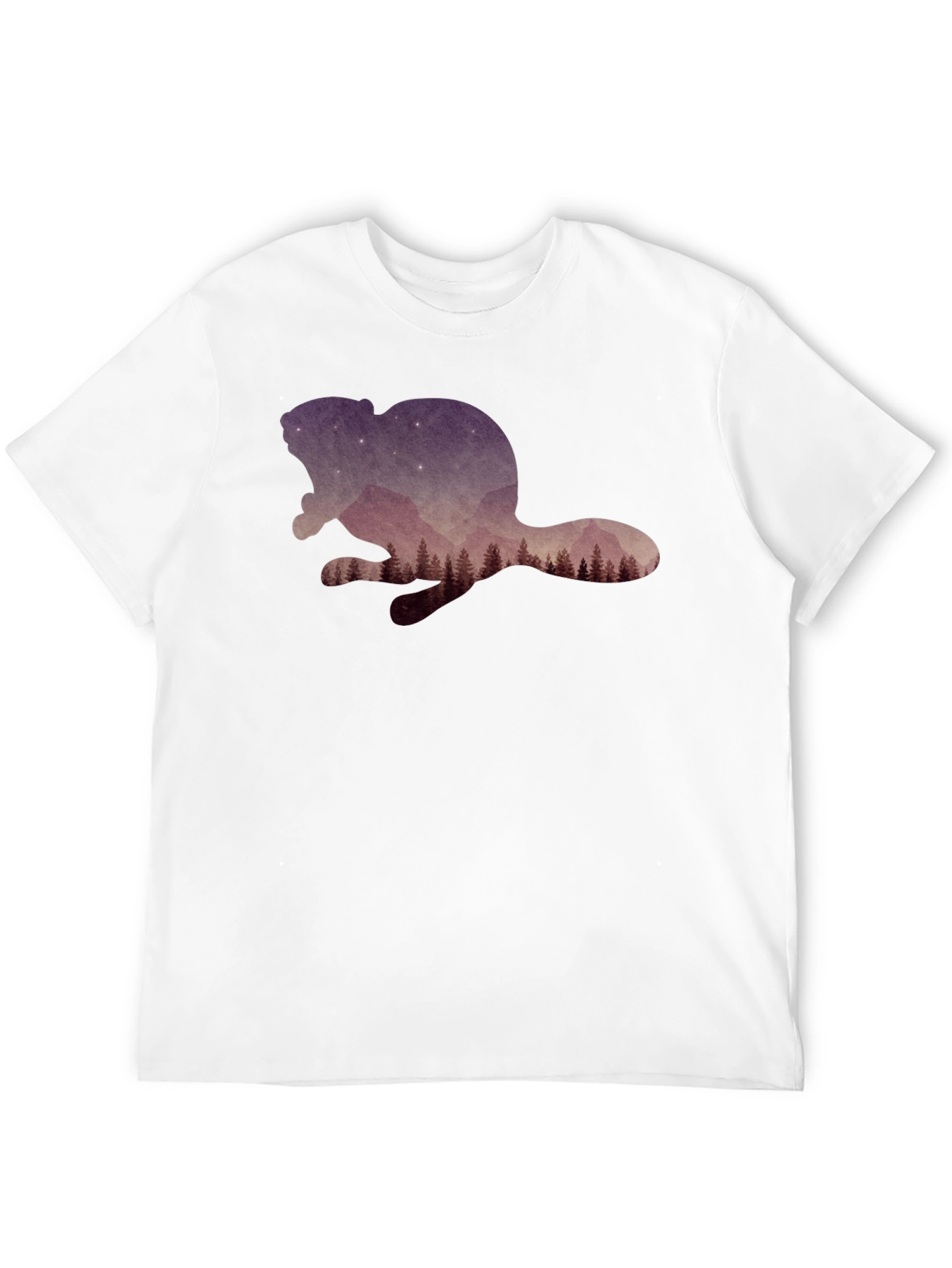 Beaver Silhouette Graphic T-Shirt