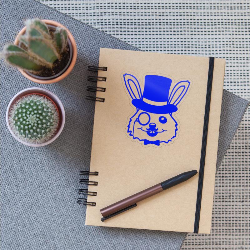 Sir Rabbit Monocle Glasses Beard Top Hat Mr. Rich