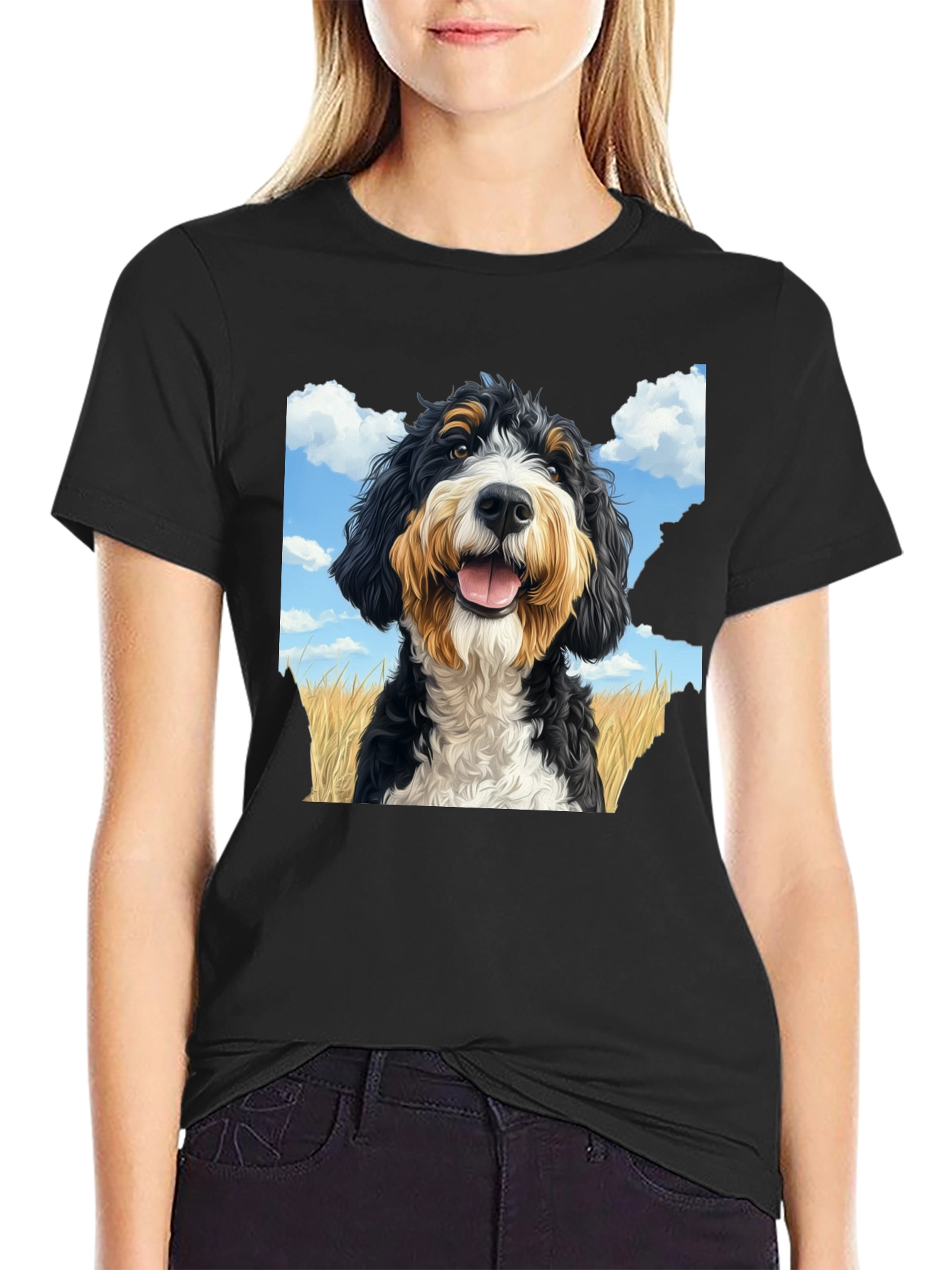 Bernedoodle Dog Graphic T-Shirt