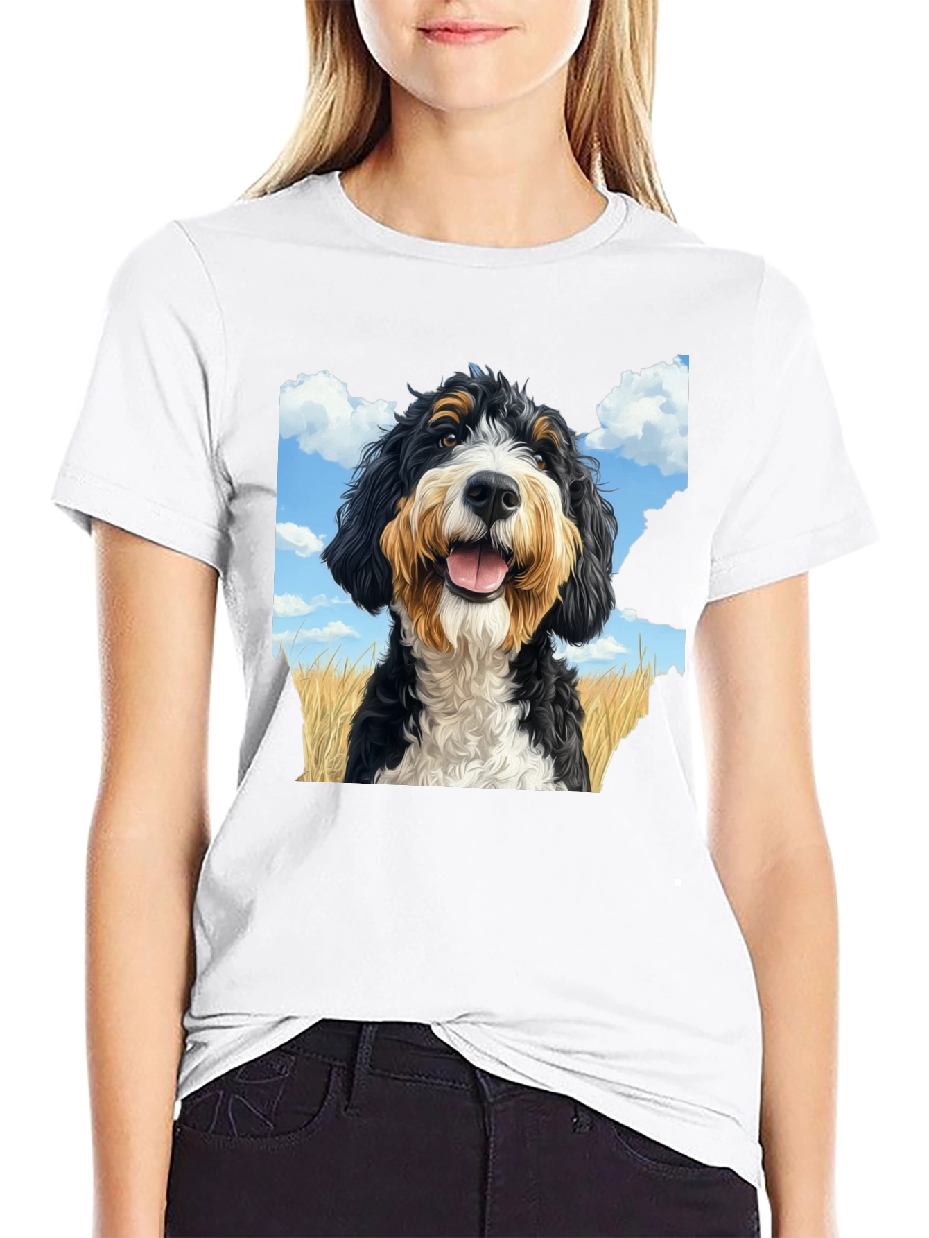 Bernedoodle Dog Graphic T-Shirt