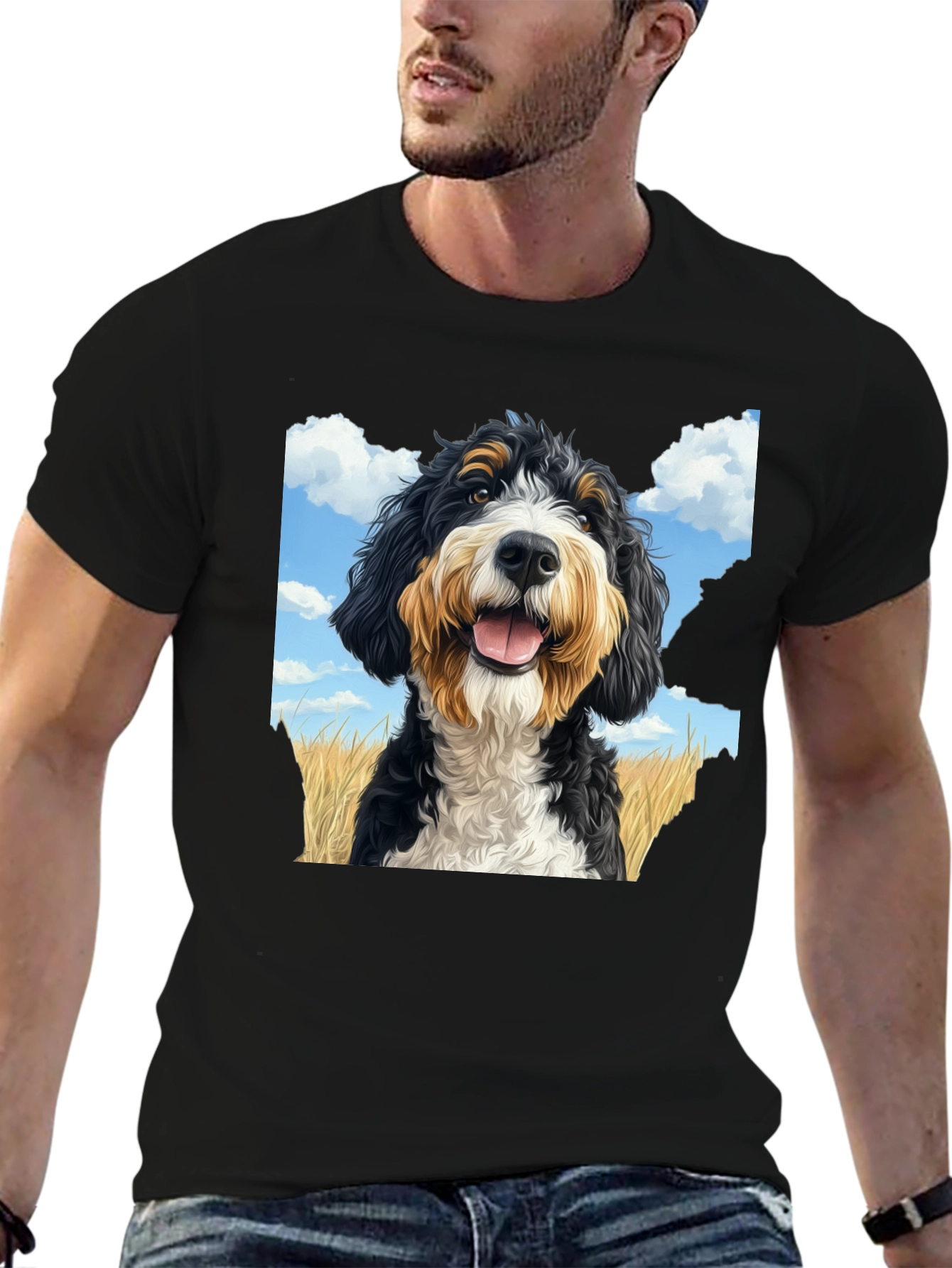 Bernedoodle Dog Graphic T-Shirt