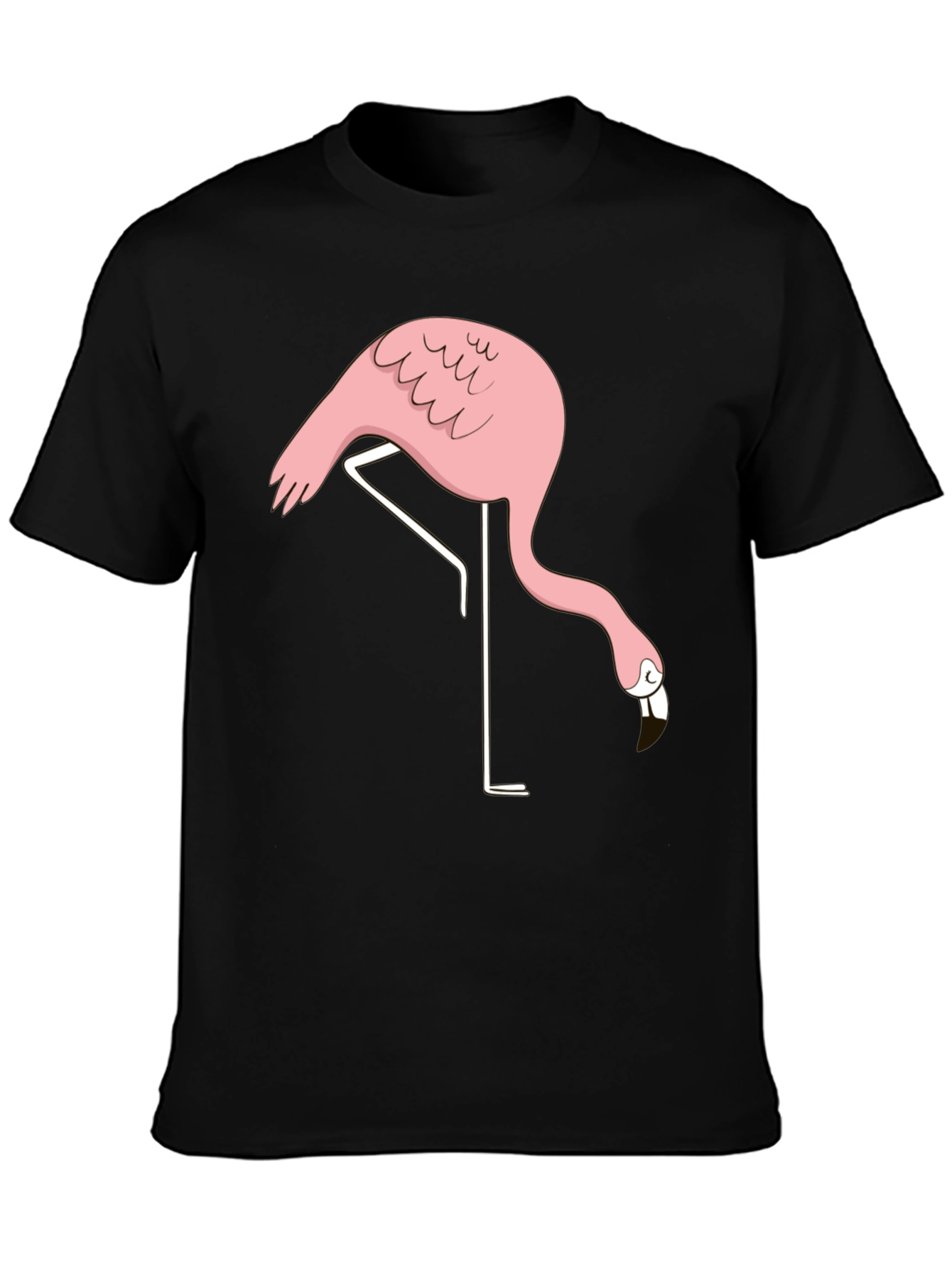 Black Flamingo Graphic Tee - Quirky Casual Style
