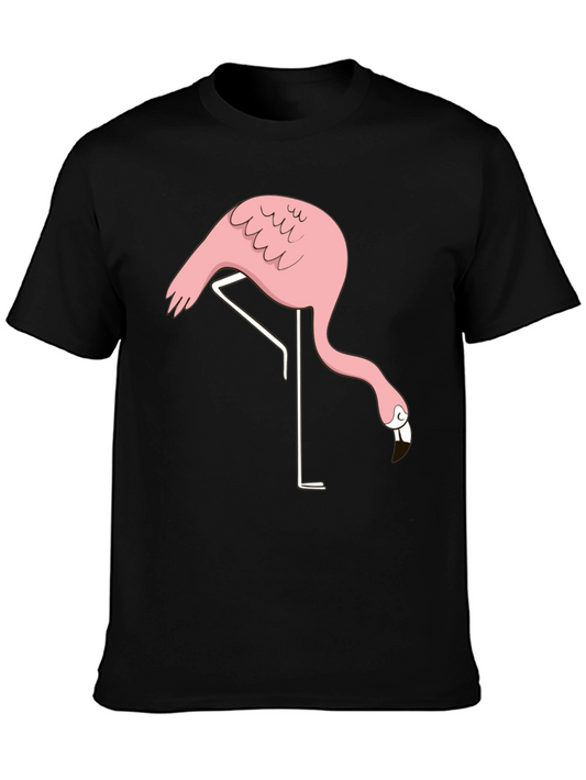 Black Flamingo Graphic Tee - Quirky Casual Style