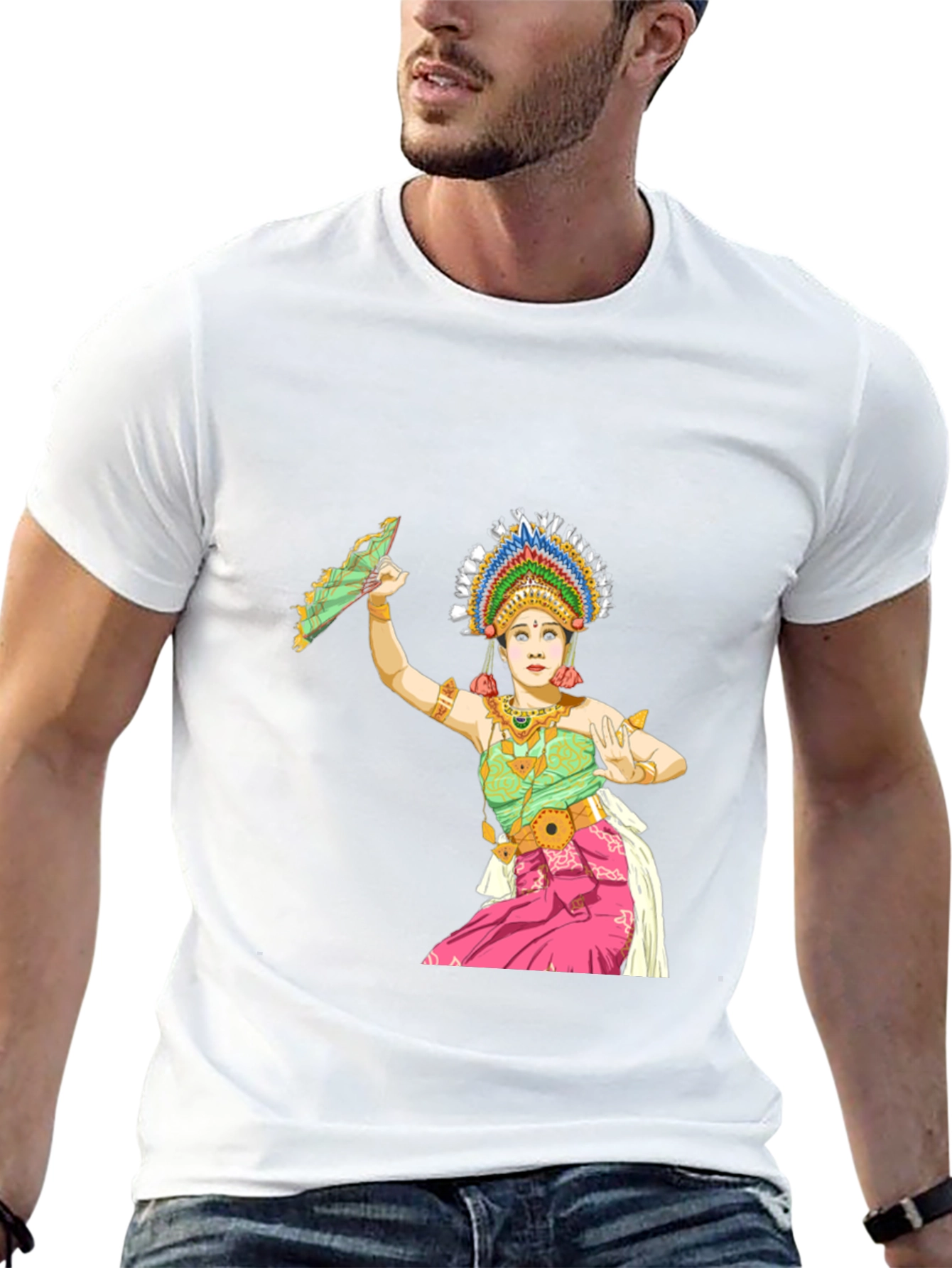 Balinese Dancer Graphic T-Shirt - Unique Design