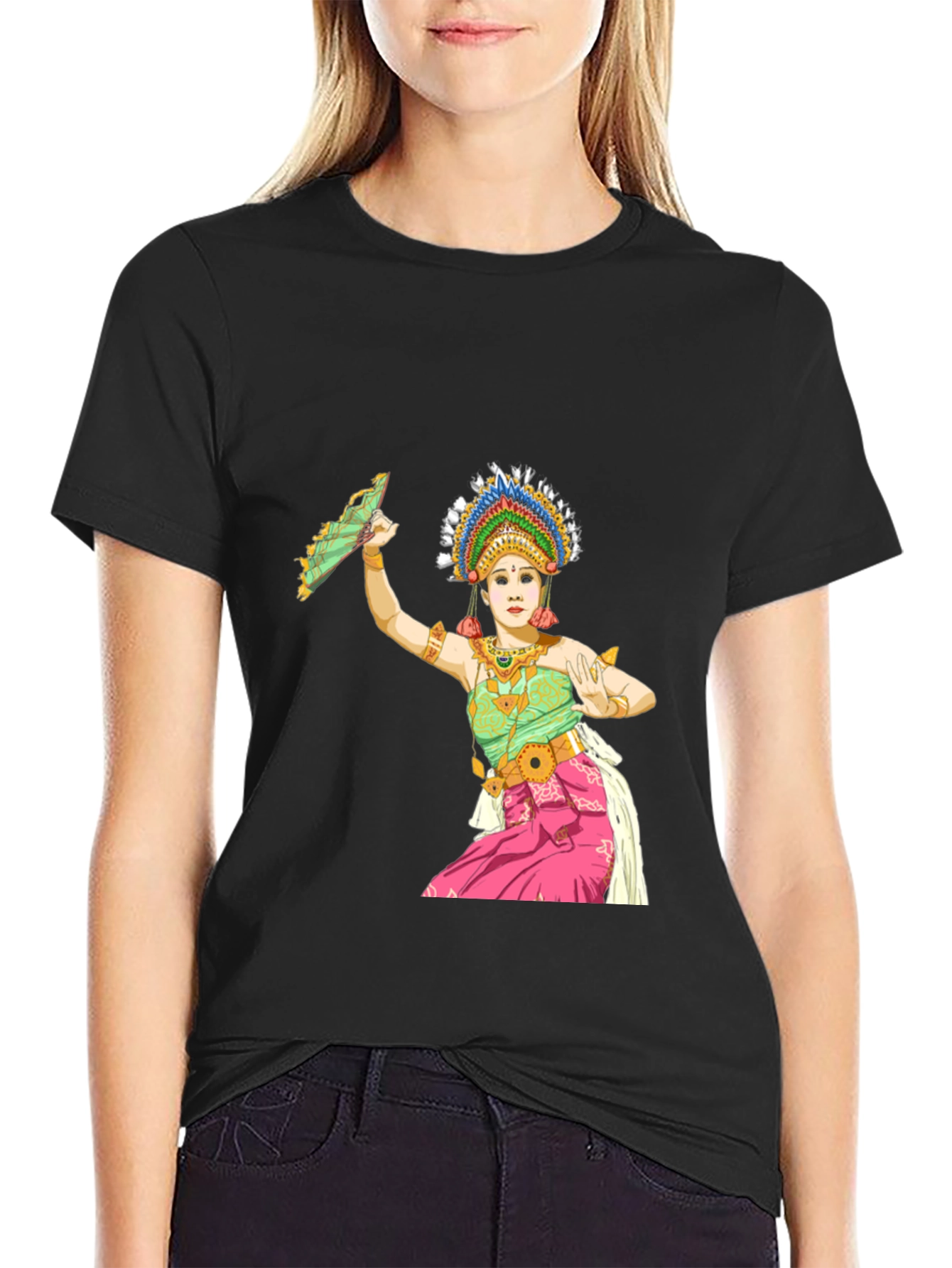 Balinese Dancer Graphic T-Shirt - Unique Design