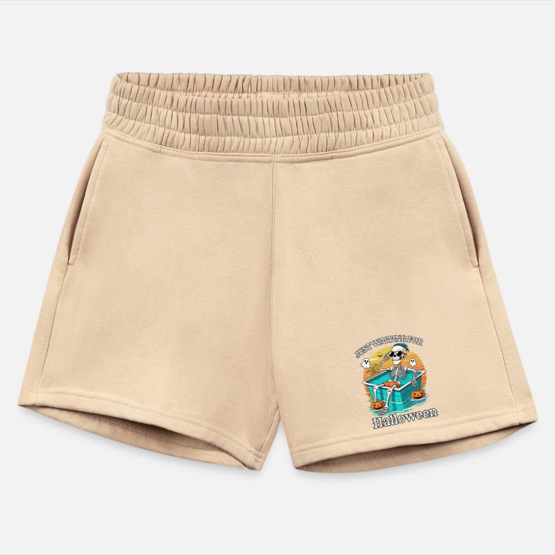 Skeleton Relaxing in Pool Halloween Design