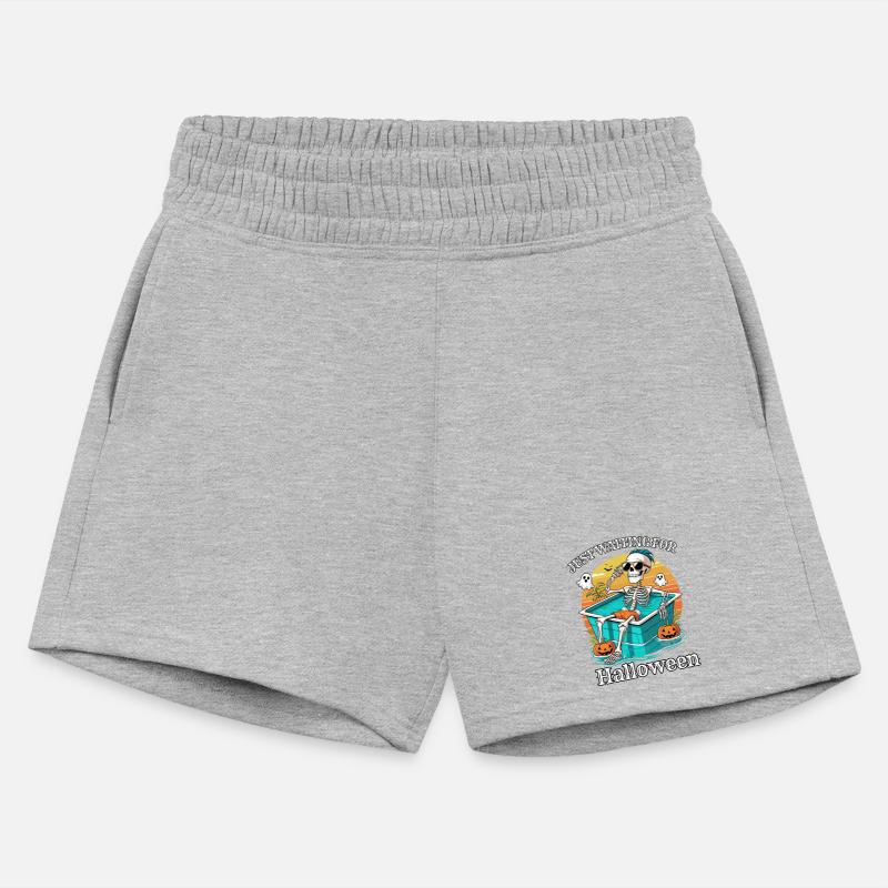 Skeleton Relaxing in Pool Halloween Design