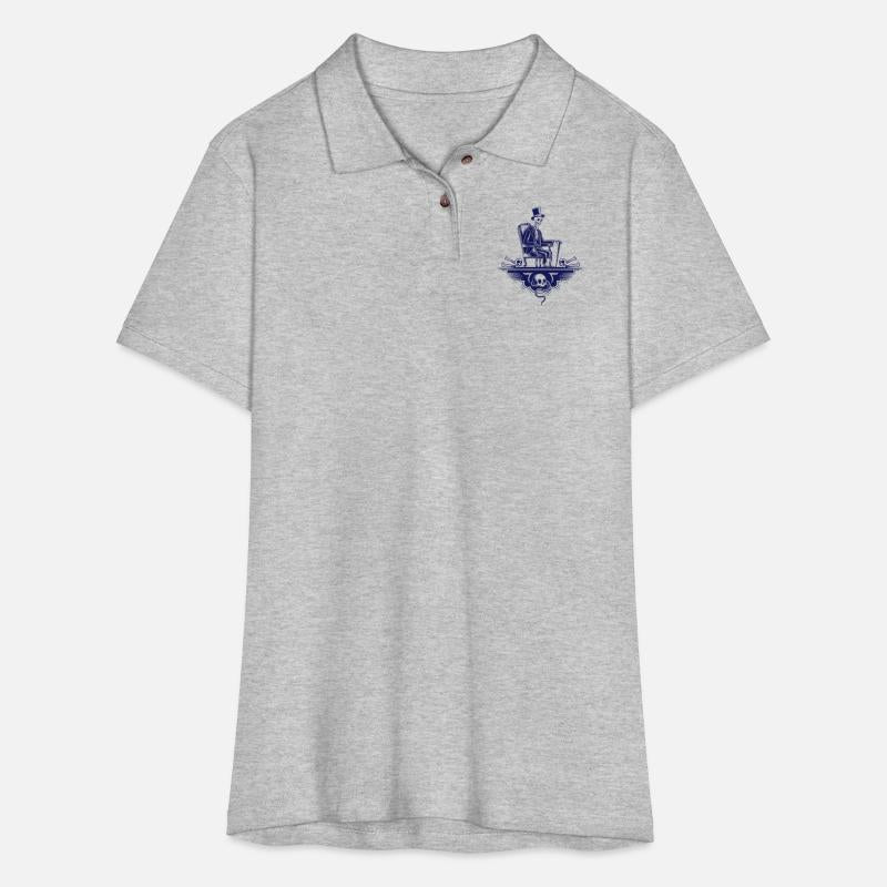 Skeleton Top Hat One Legged In Chair Design Navy