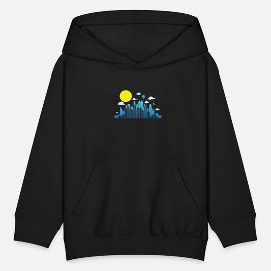 Skyline with Moon Building City Silhouette