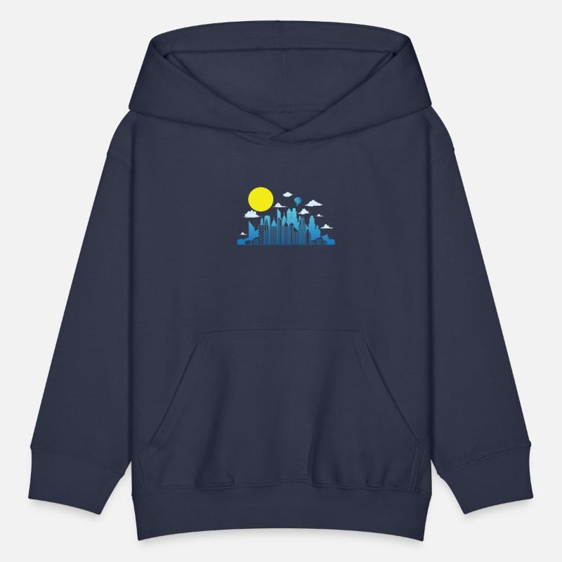 Skyline with Moon Building City Silhouette