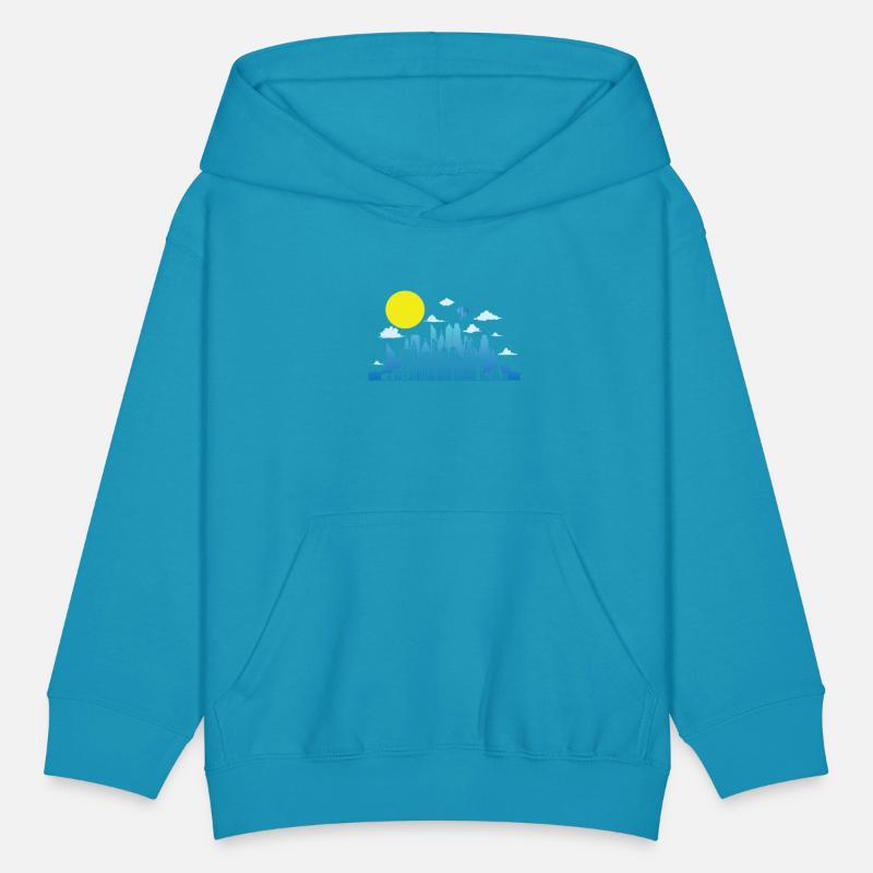 Skyline with Moon Building City Silhouette