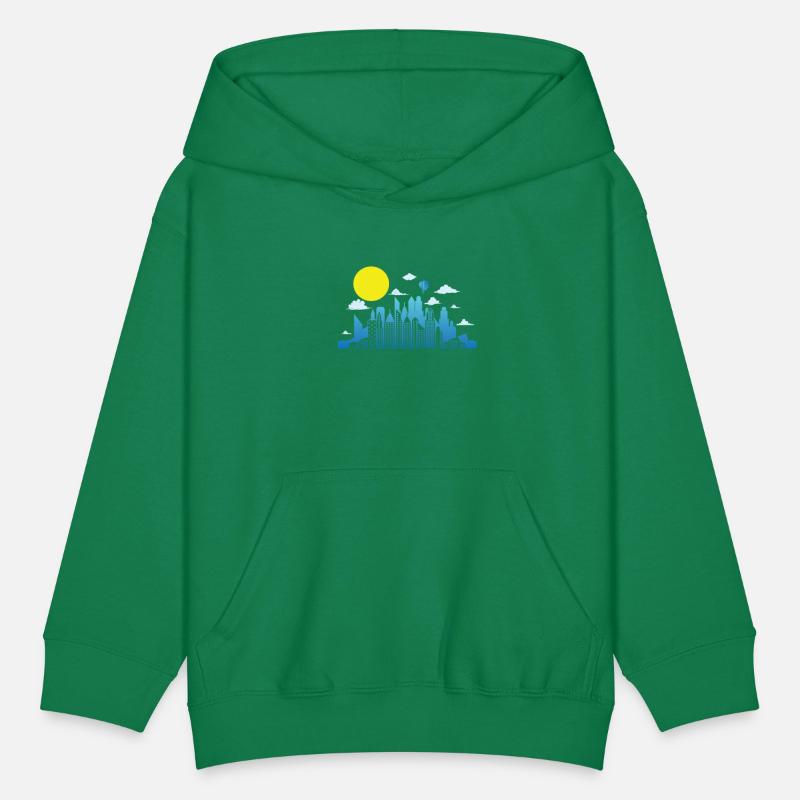 Skyline with Moon Building City Silhouette