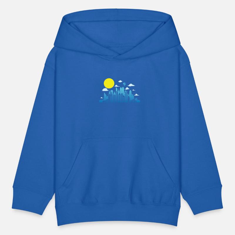 Skyline with Moon Building City Silhouette